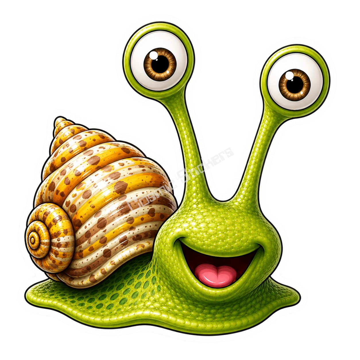 Cosmic Snails •Crimson• premium die-cut vinyl sticker by Cosmic Stickers