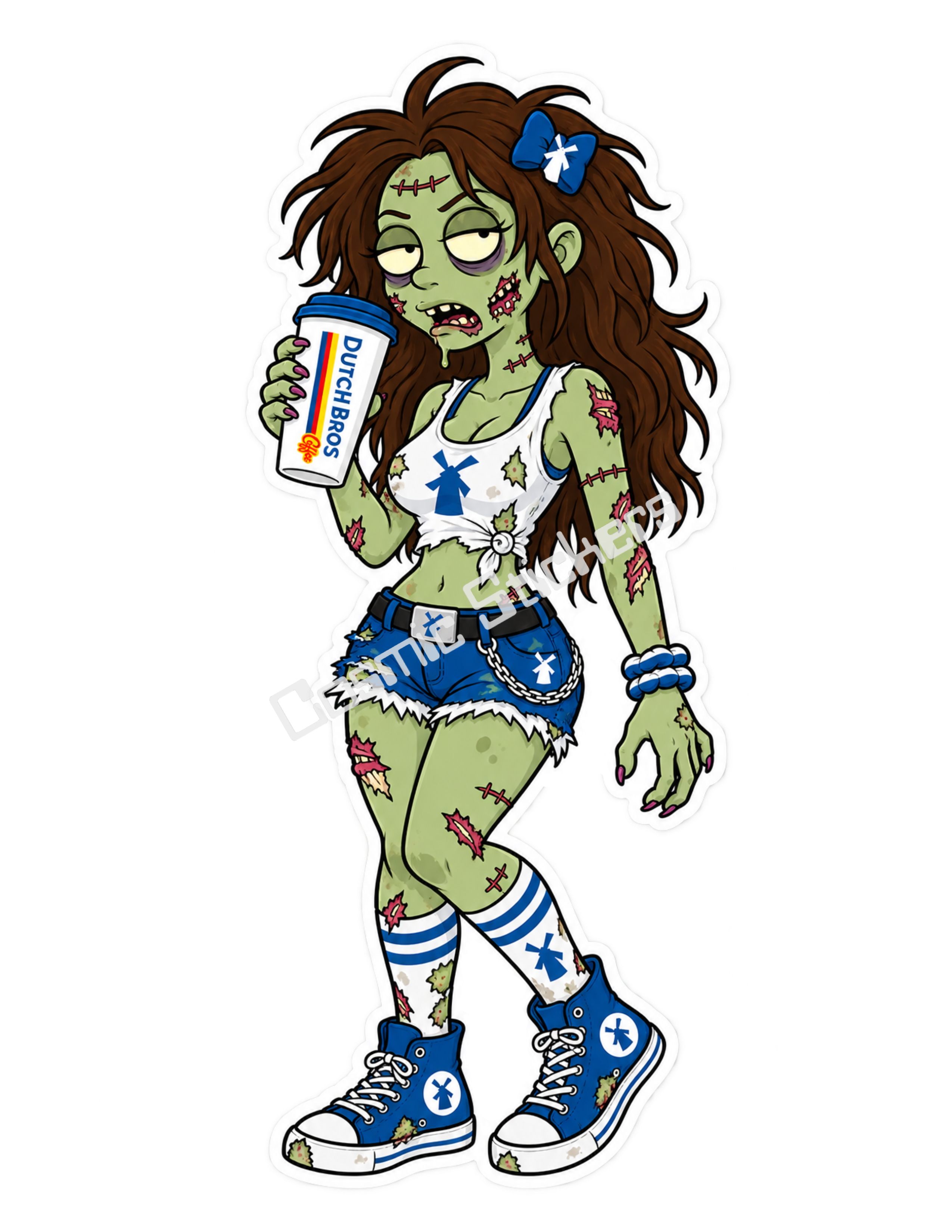 Fan-Made Caffeinated Zombies – Last Cup Standing | Dutch Bros Inspired Vinyl Sticker