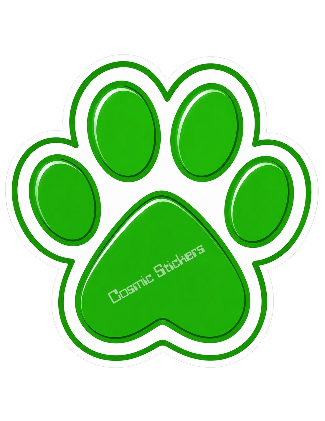 Cat Paw Print - Green
