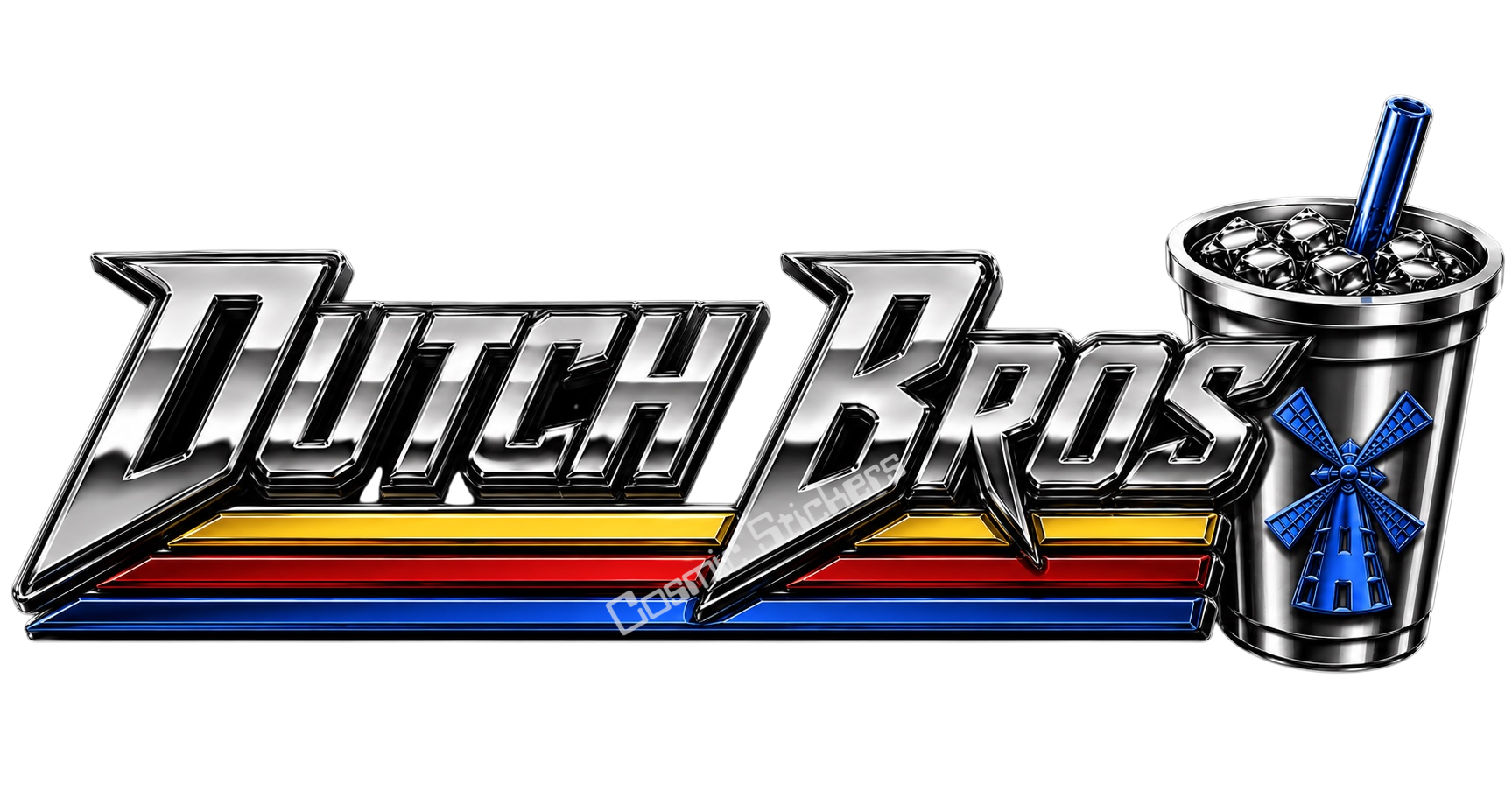 Fan-Made Dutch Bros Chrome Edition | Sticker – Classic Edition Vinyl Sticker