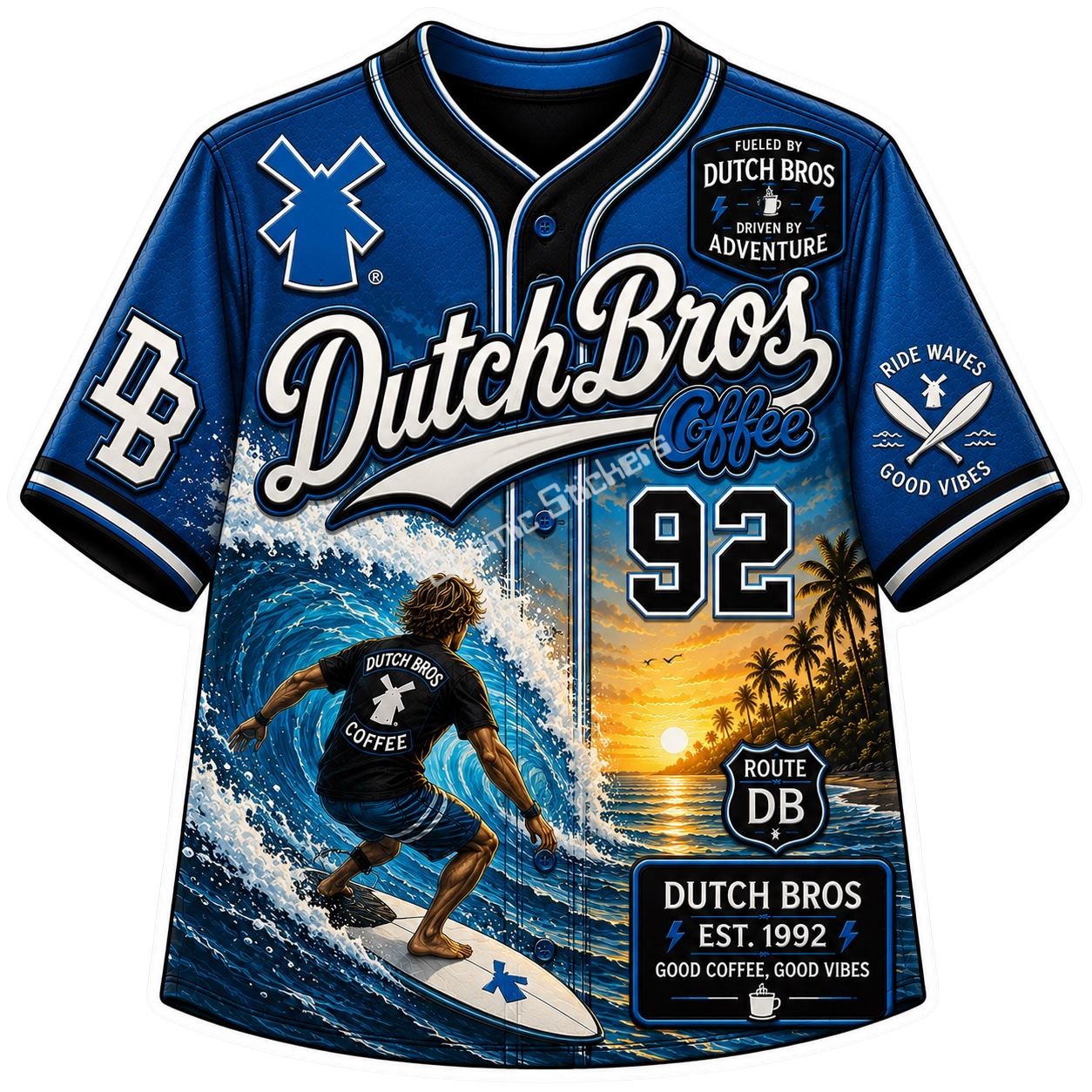 Dutch Bros Jersey Sticker #28