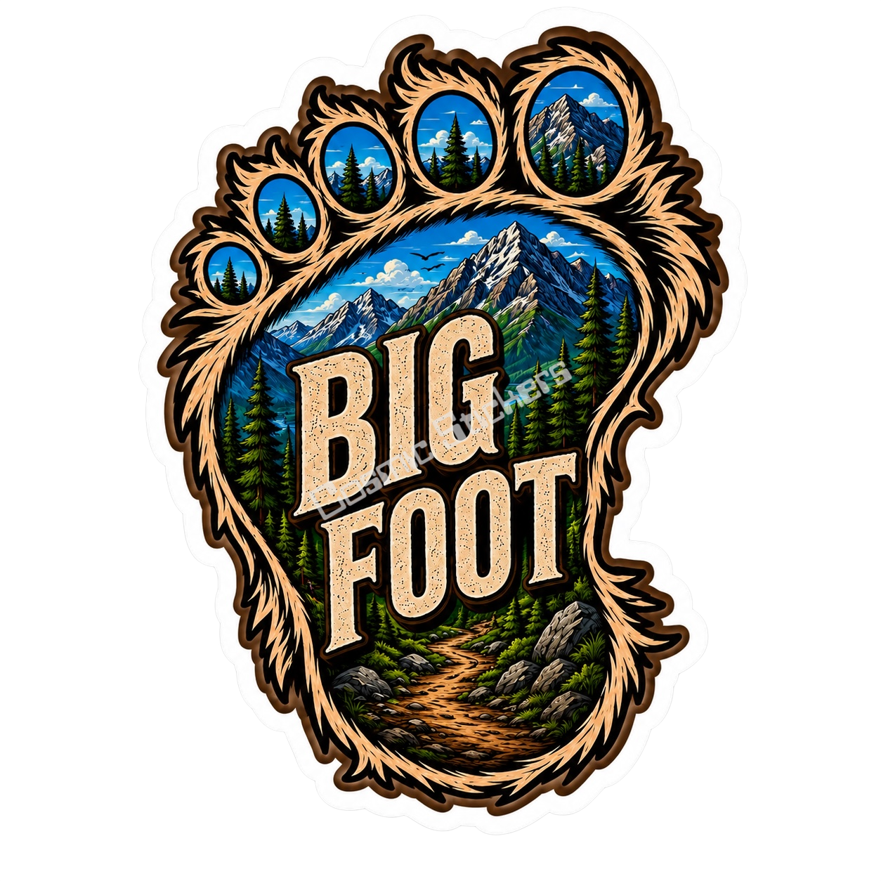 Bigfoot Stickers - Big Foot - Color