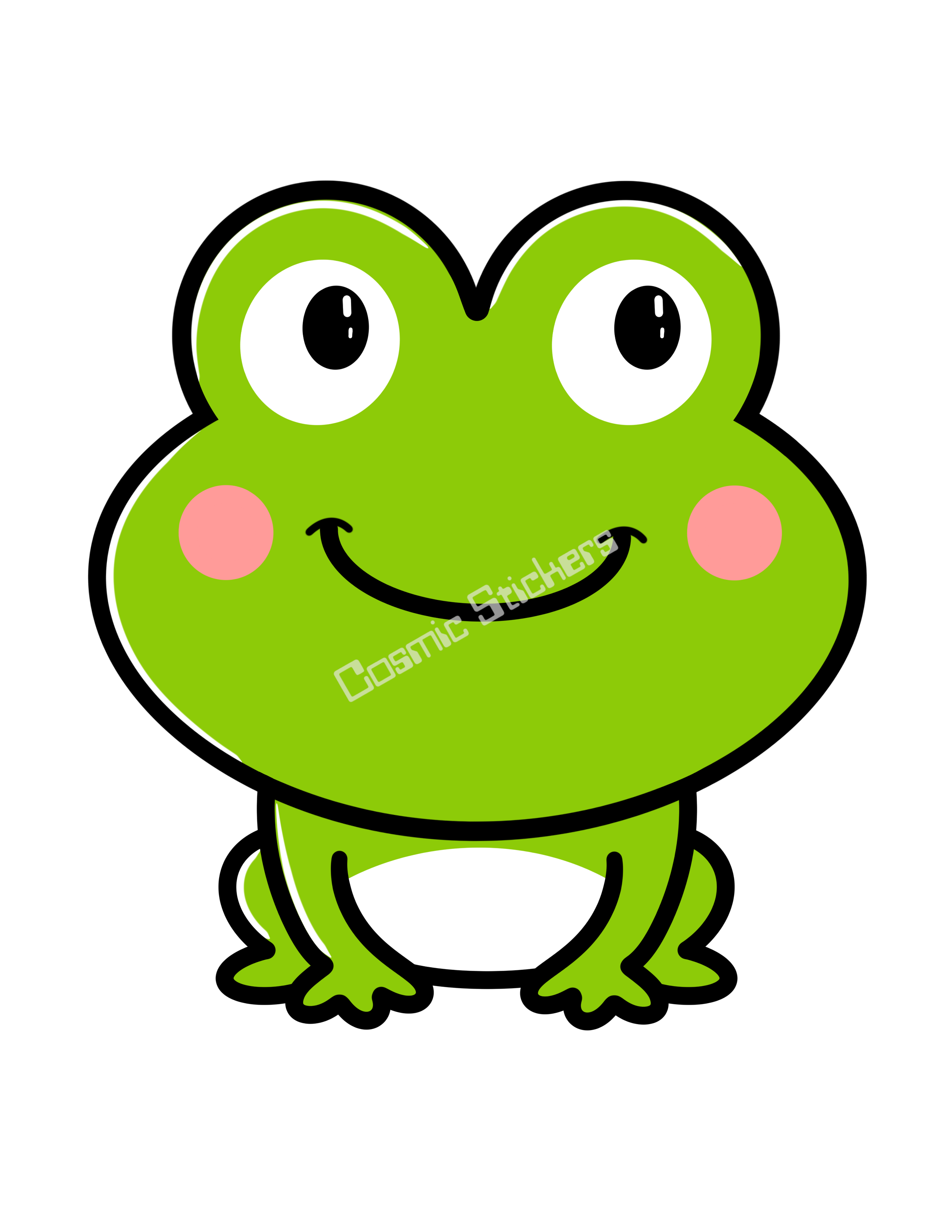 Cosmic Stickers- Green Frog