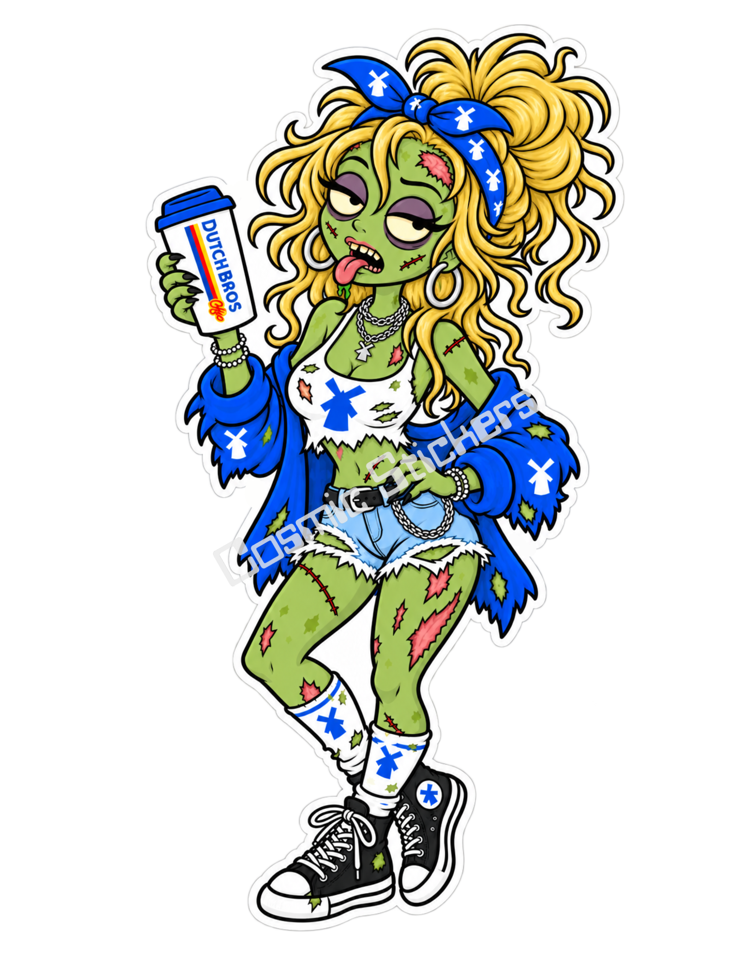 Fan-Made Caffeinated Zombies – Brewed From Beyond | Dutch Bros Inspired Vinyl Sticker