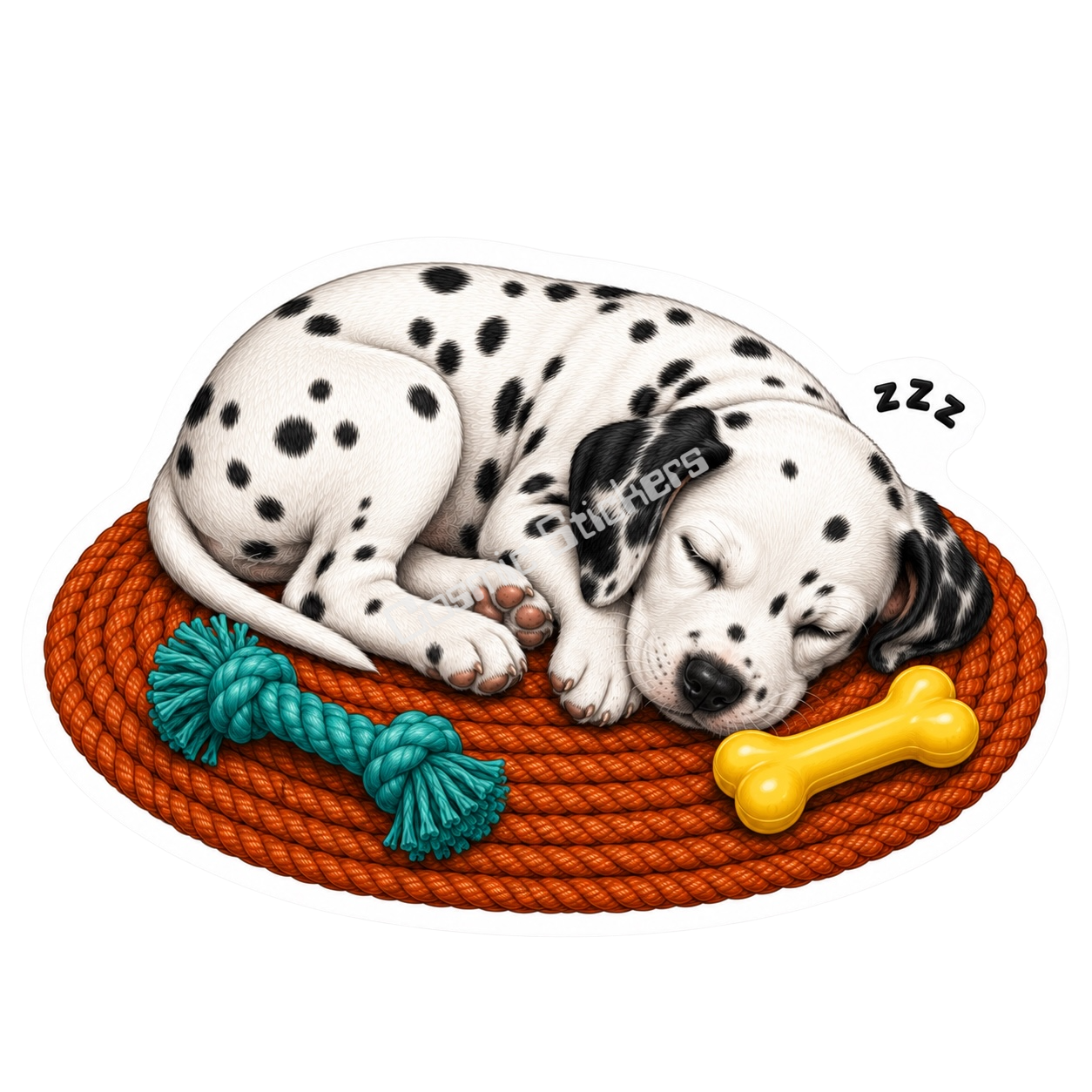 Paws & Dreams - Dalmatian premium die-cut vinyl sticker by Cosmic Stickers