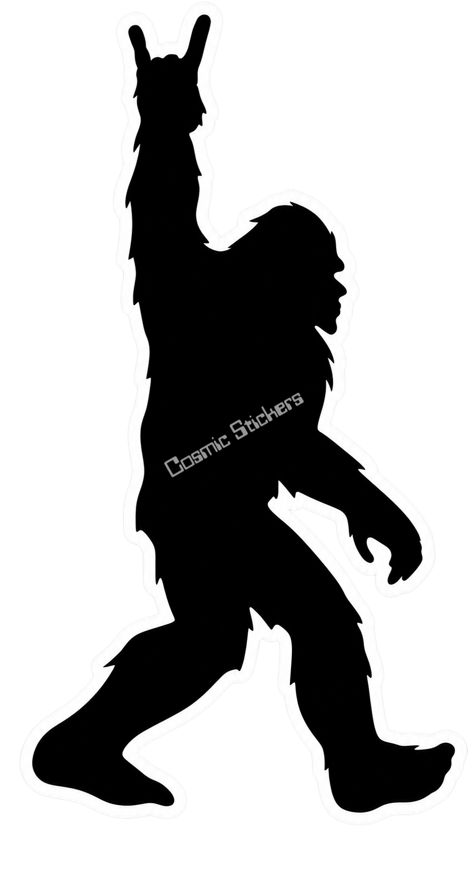 Bigfoot Stickers - Rock On! Silhouette