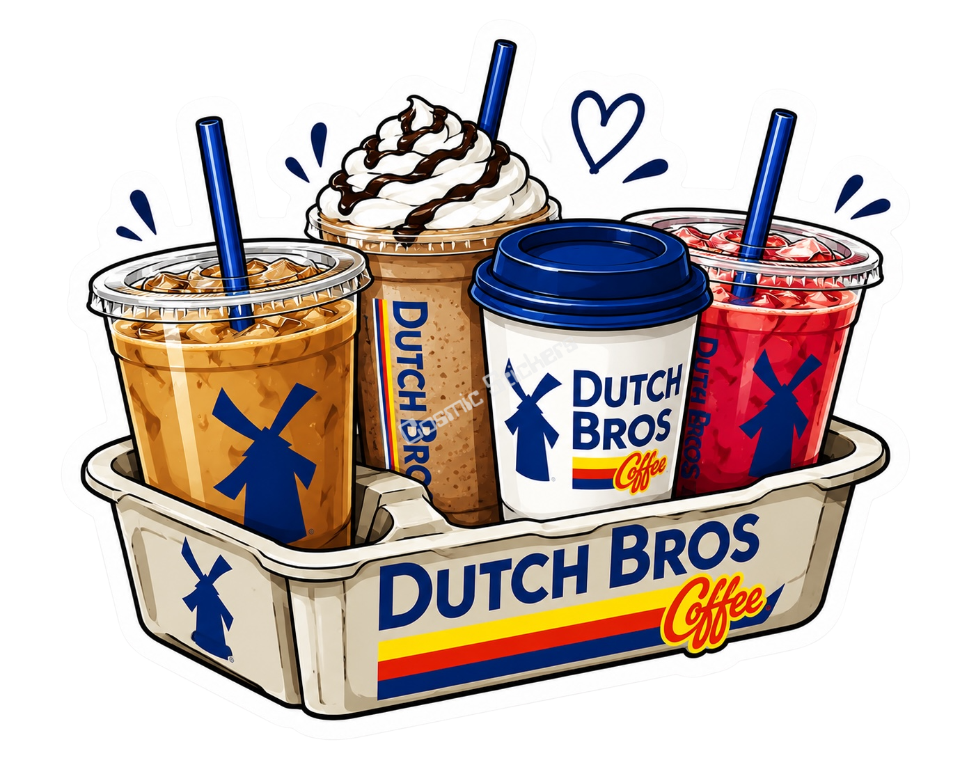 Dutch Bros Coffee History - Dutch Bros Tray Of Drinks