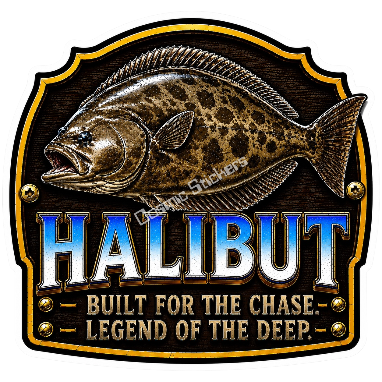 Halibut – Trophy Fish Sticker