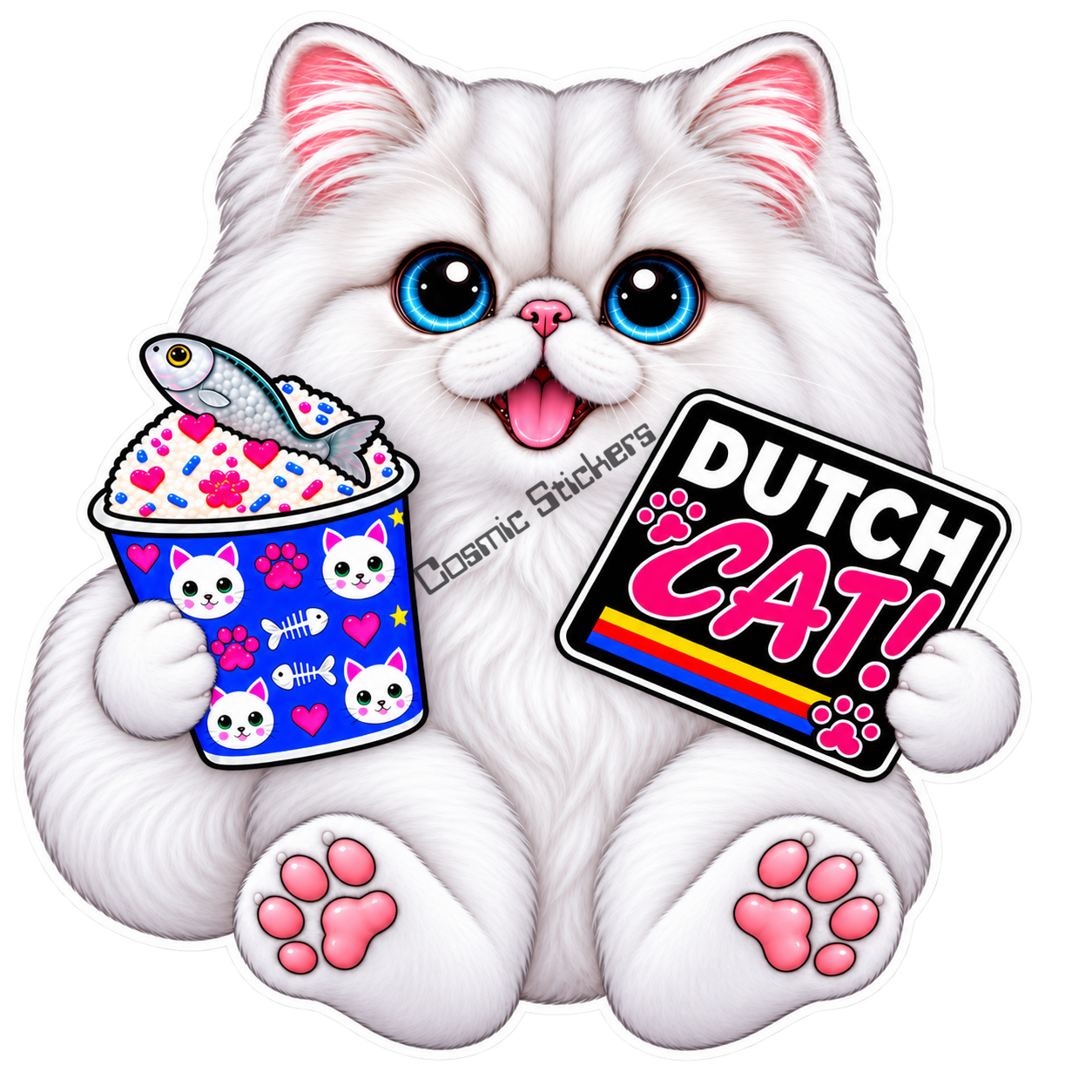 Fan-Made Dutch Cat - Persian Cat Vinyl Sticker