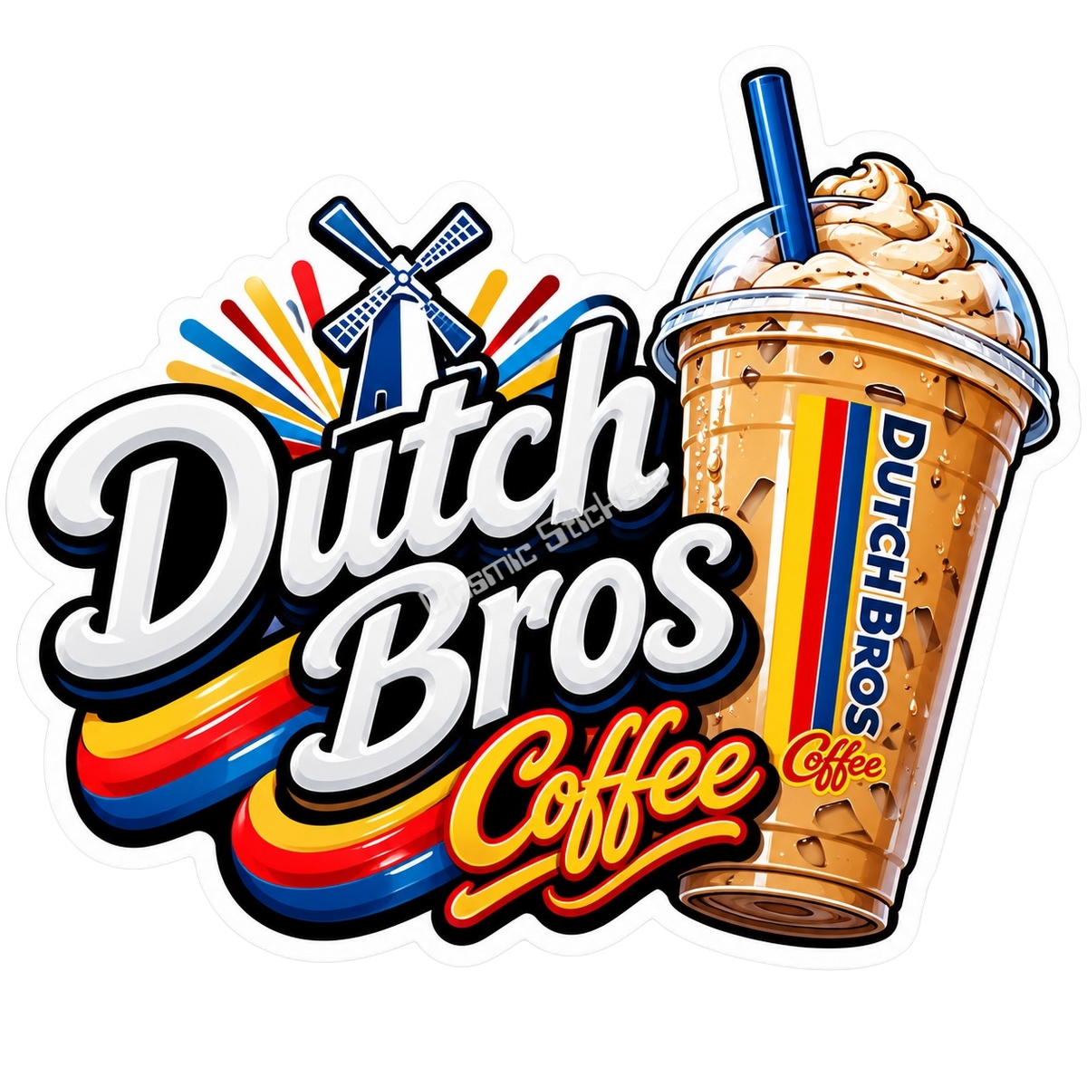 Fan-Made Dutch Bros Vinyl Sticker