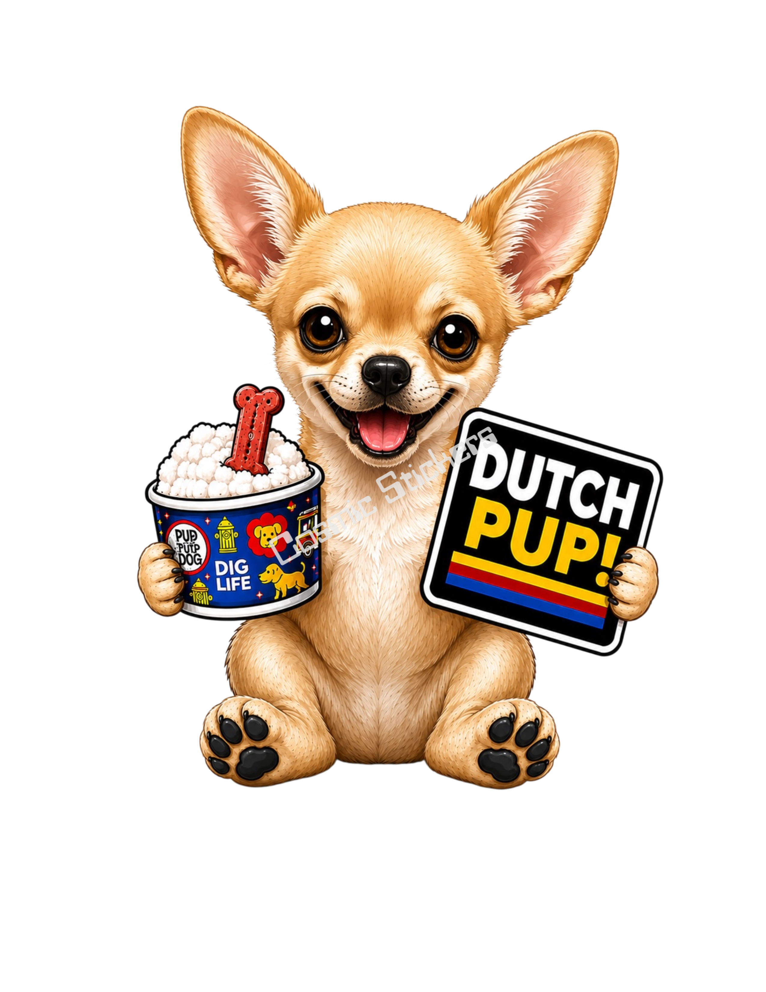 Fan-Made Dutch Pups! - Chihuahua Vinyl Sticker