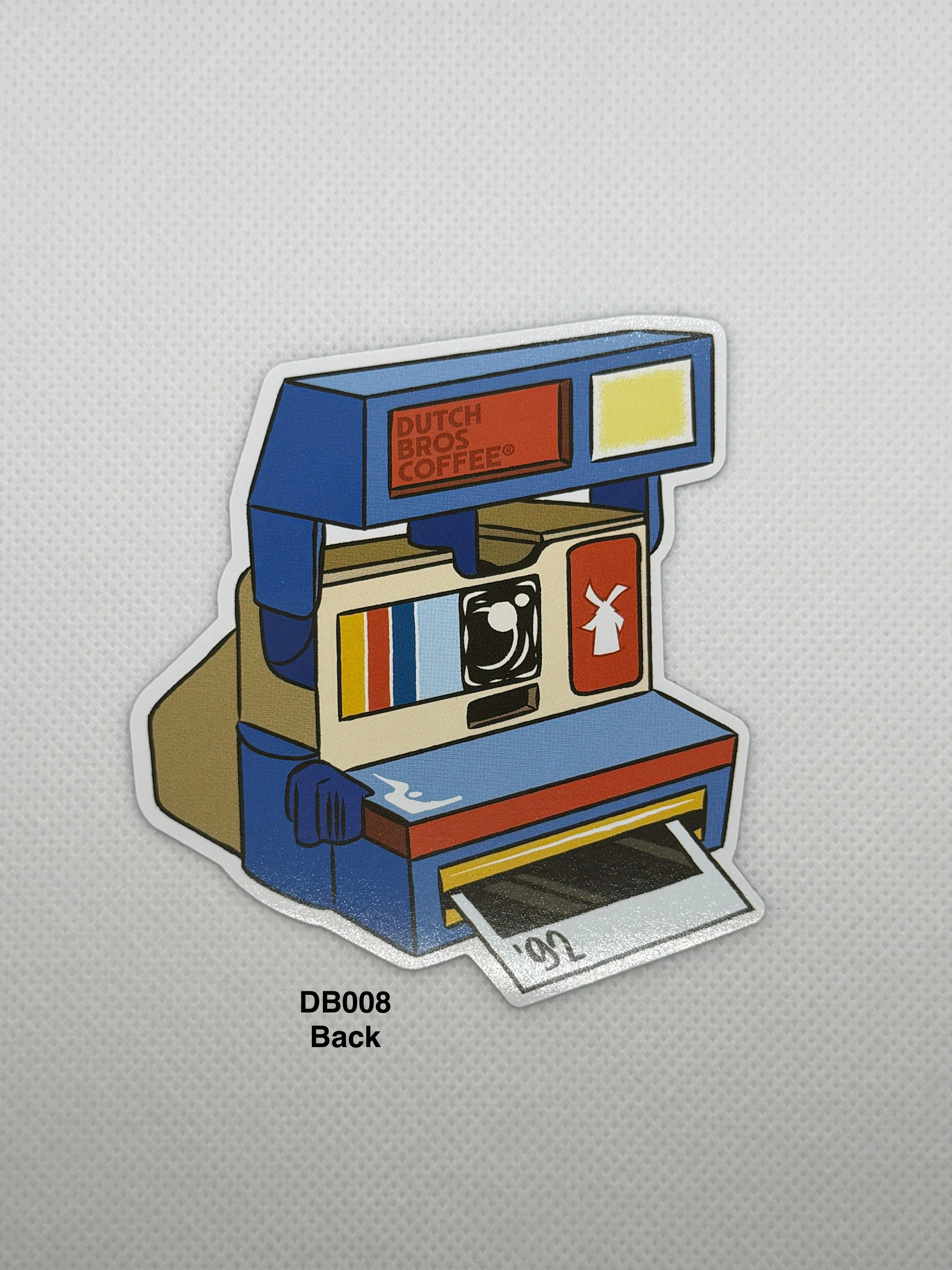 Authentic Dutch Bros “Always Picture Perfect” Retro Camera Sticker #DB008