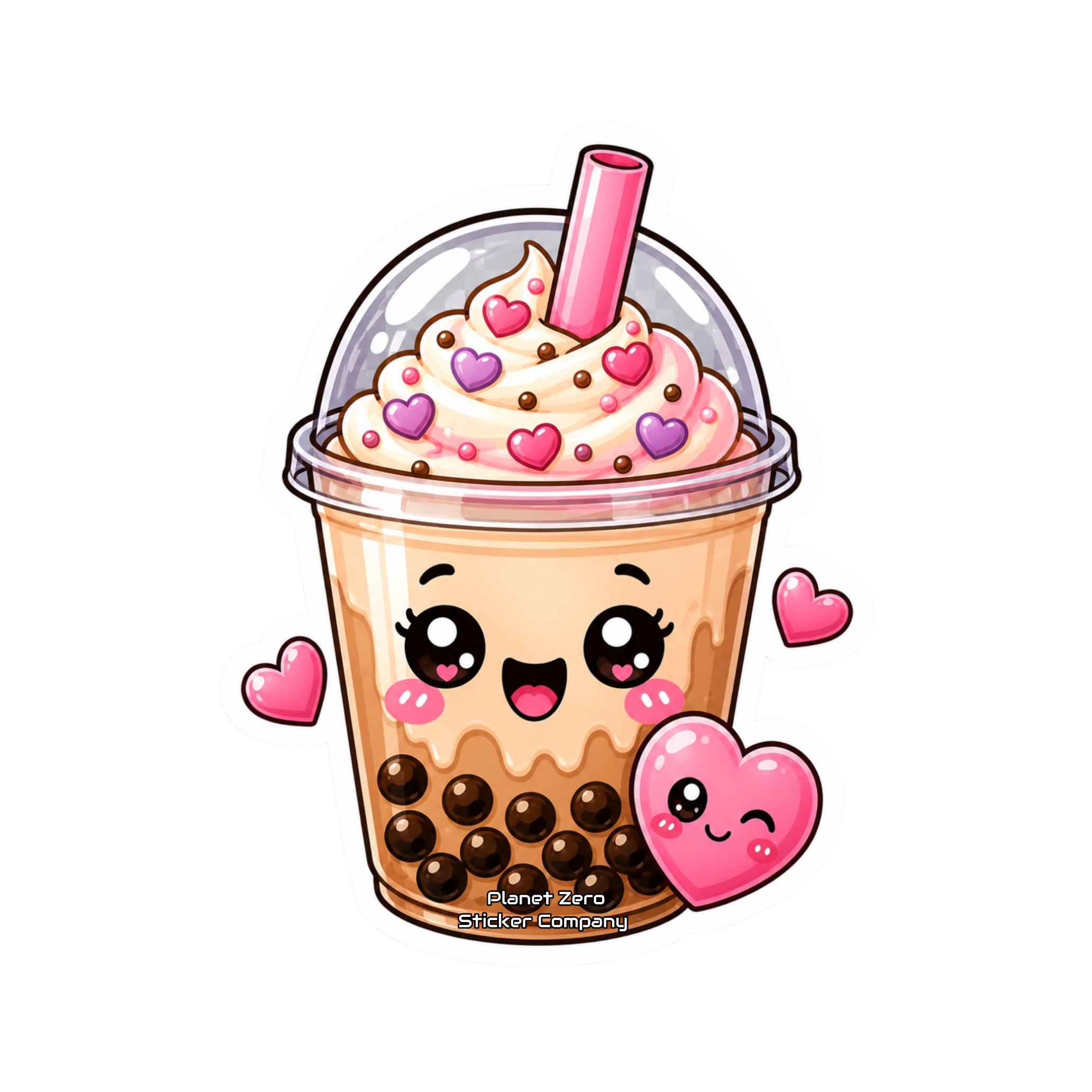 Kawaii Critters •Boba Cutie• premium die-cut vinyl sticker by Cosmic Stickers