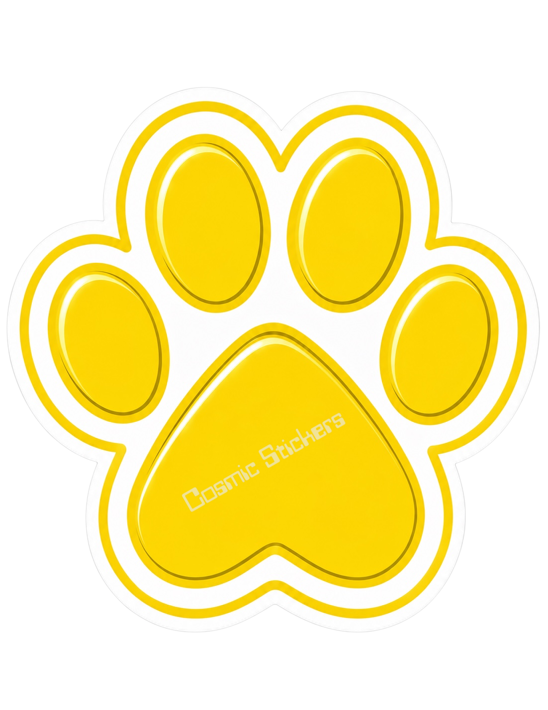 Cat Paw Print - Yellow