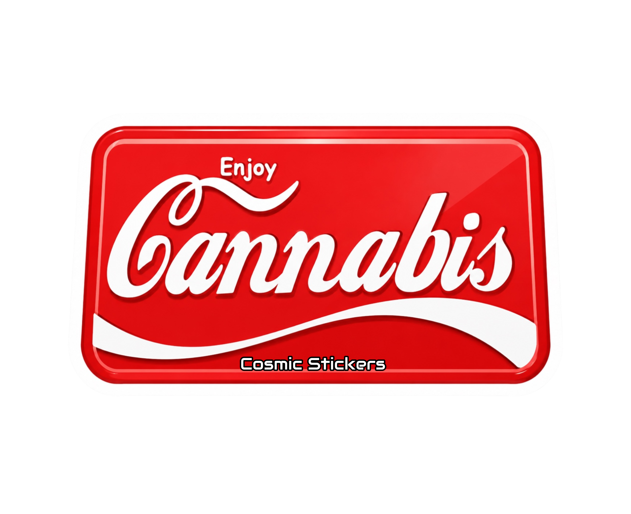 Cosmic 420 •Enjoy Canabis• premium die-cut vinyl sticker by Cosmic Stickers
