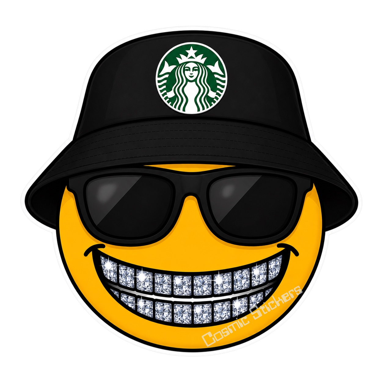 Starbucks - Emoji w/ Bling Grill & Sunglasses