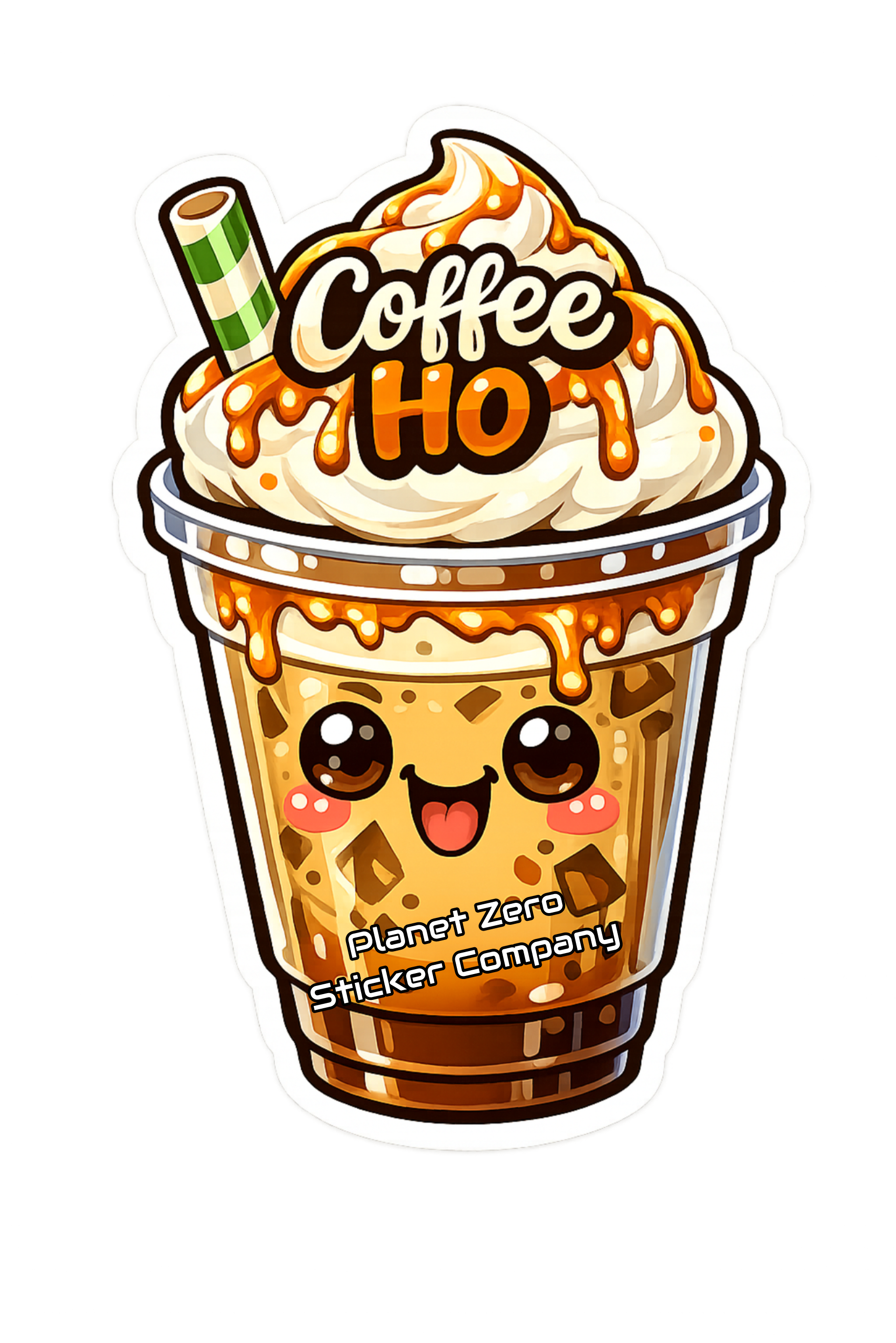 Coffee Ho premium die-cut vinyl sticker by Cosmic Stickers