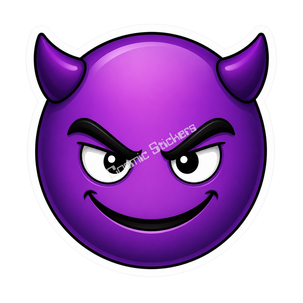 Cosmic Emoji - Devil Vinyl Sticker