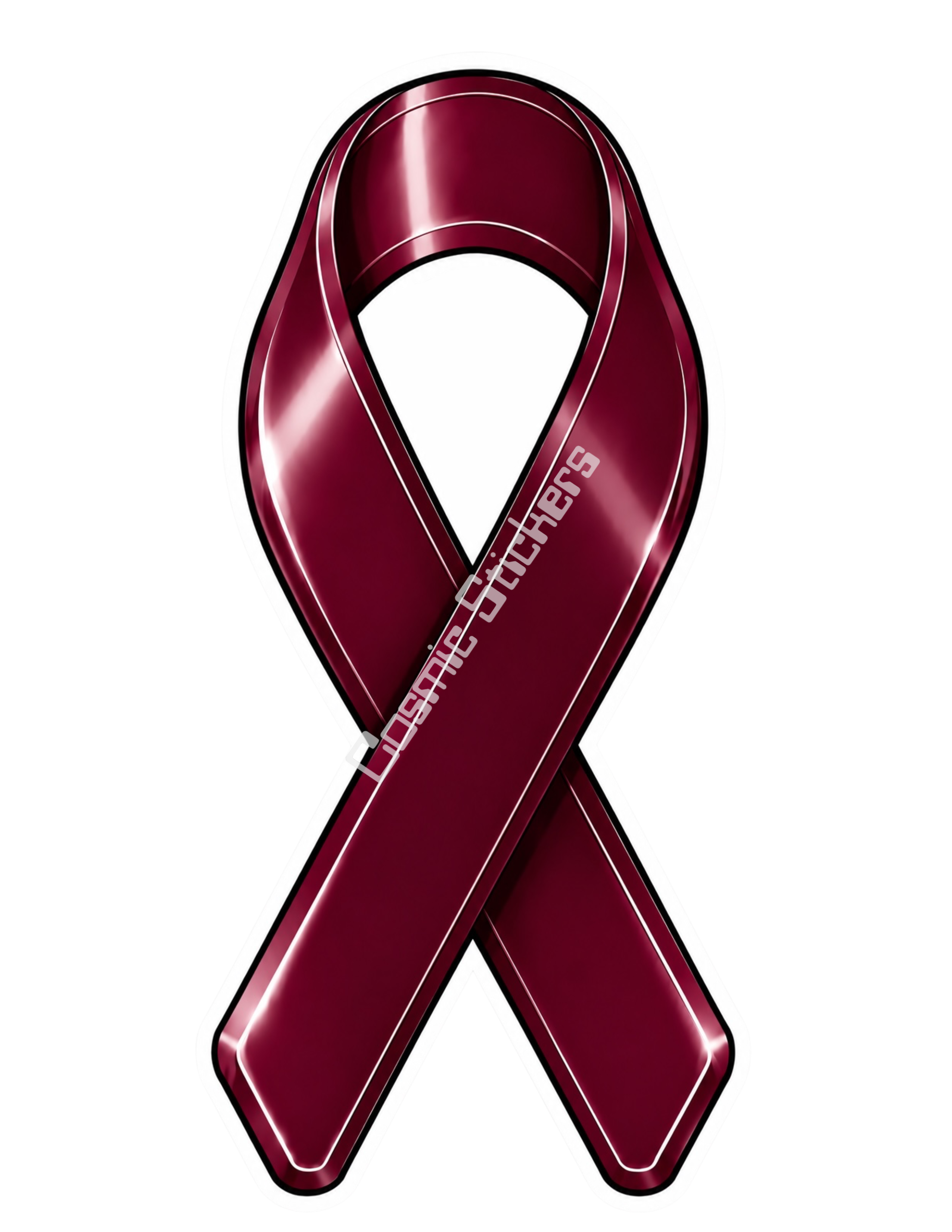 Awareness Ribbon Stickers - Multiple Myeloma Cancer