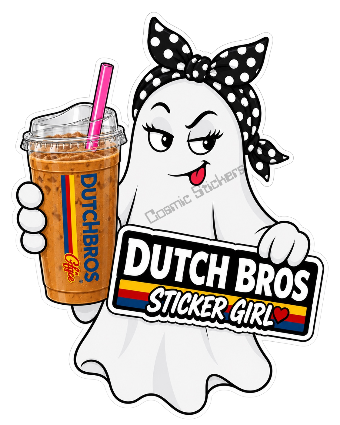 Fan-Made Boo Crew – Creepy Caffeine | Dutch Bros Inspired Vinyl Sticker