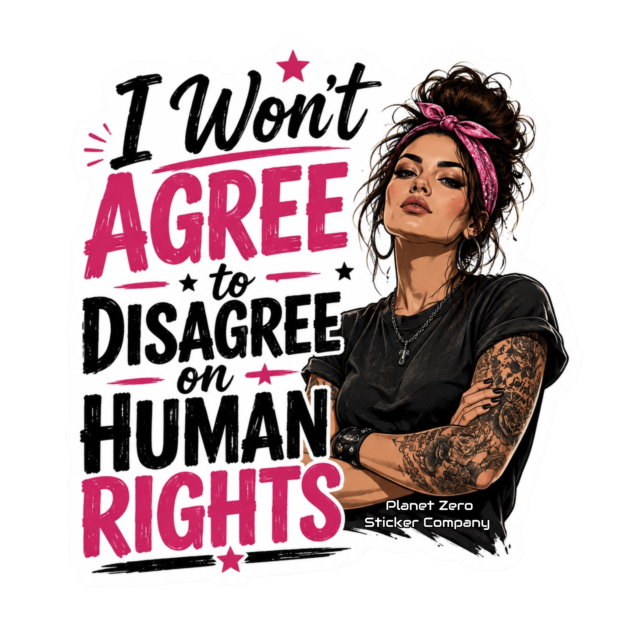 I Won’t Agree Or Disagree #2 premium die-cut vinyl sticker by Cosmic Stickers