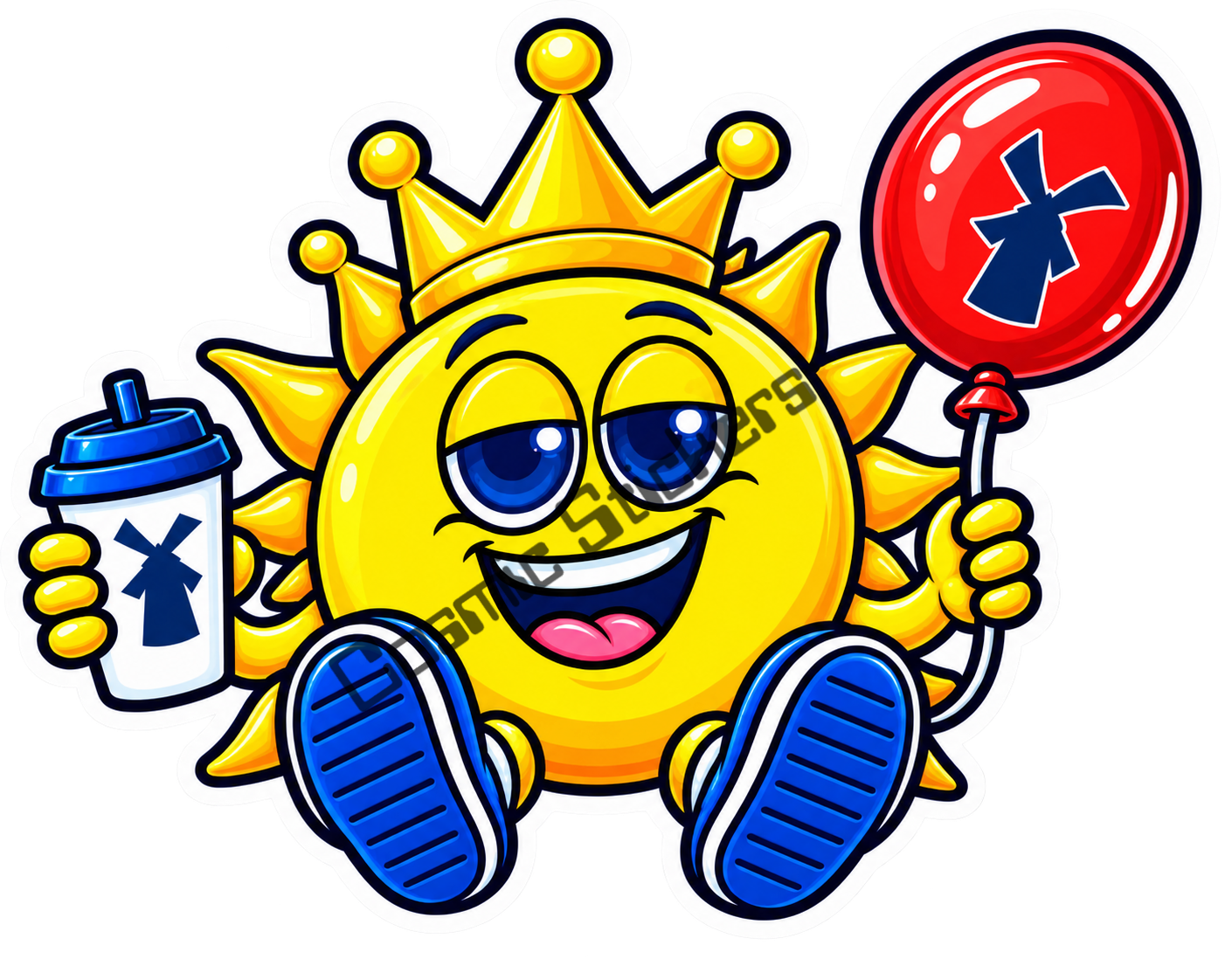 Fan-Made Dutch Bros Sunshine King Sticker