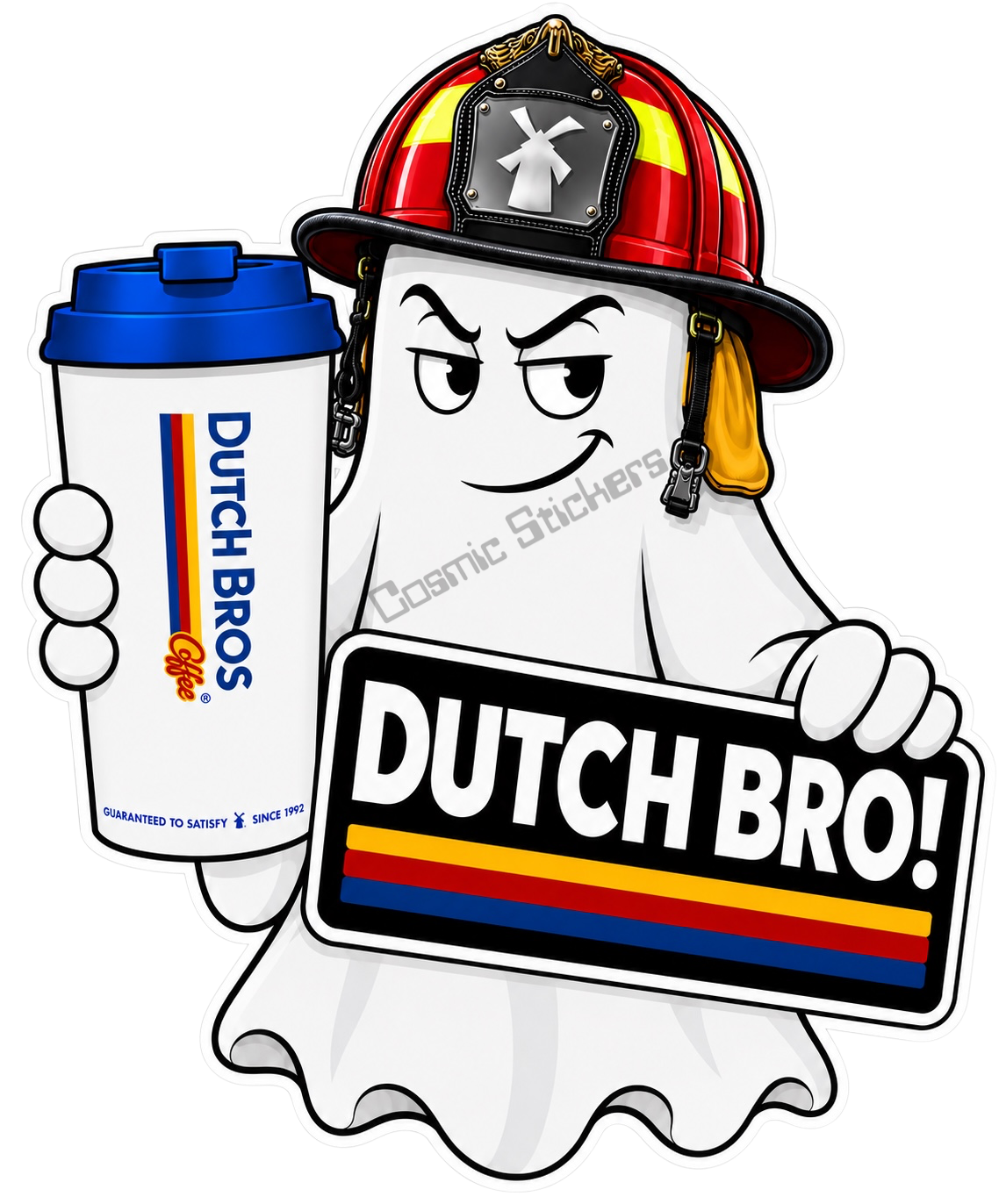 Fan-Made Boo Crew – Graveyard Coffee Break | Dutch Bros Inspired Vinyl Sticker