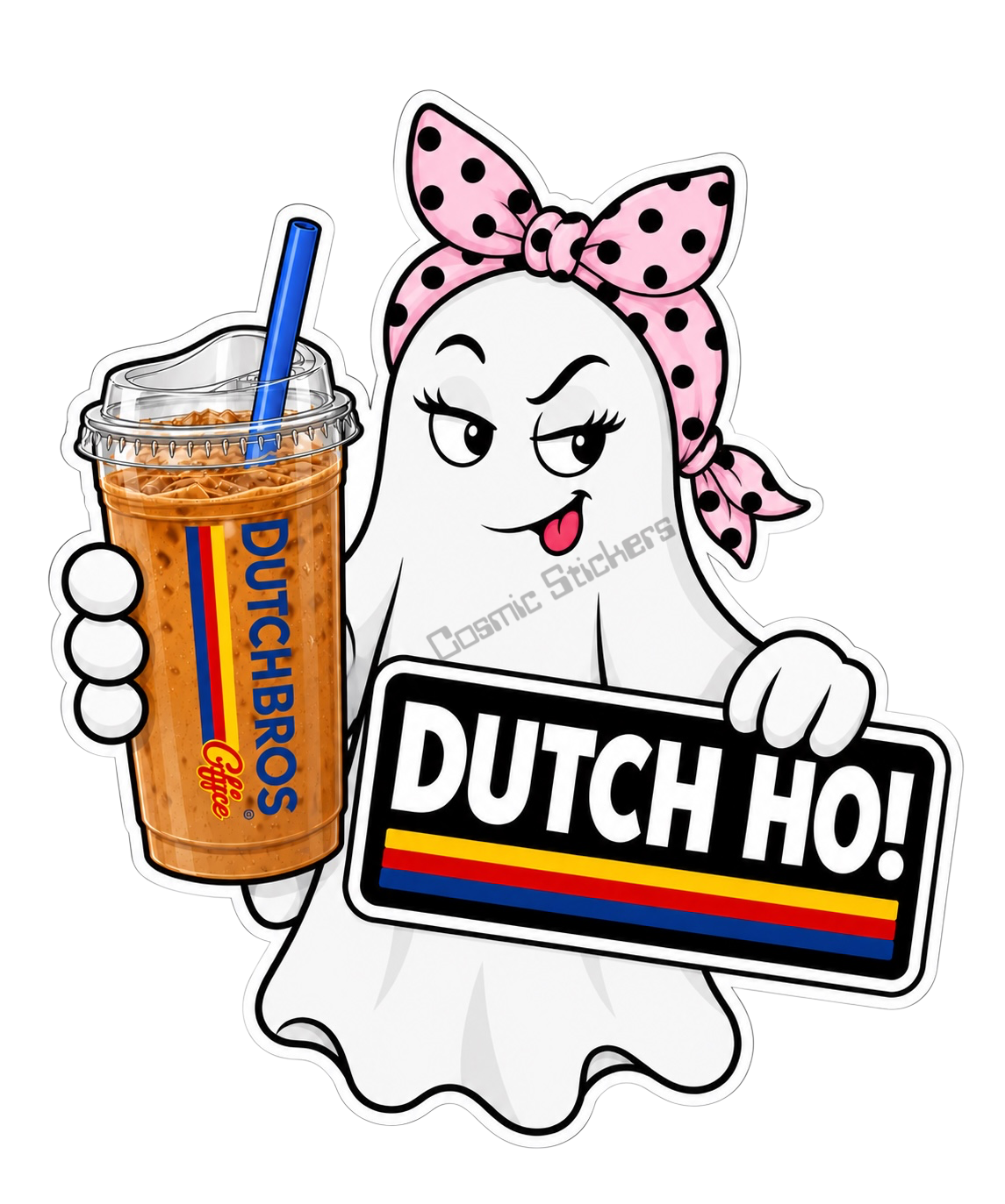Fan-Made Boo Crew – Caffeine Séance | Dutch Bros Inspired Vinyl Sticker