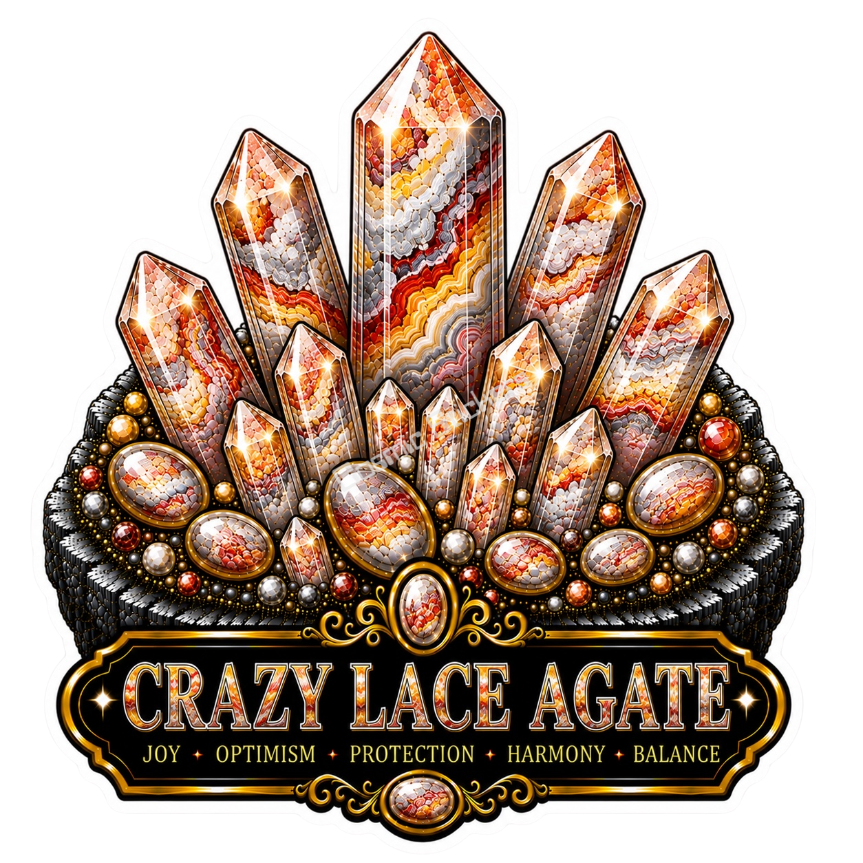 Crystal Meanings Collection - Crazy Lace Agate
