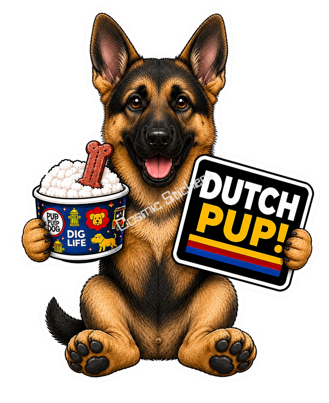 Fan-Made Dutch Pups! - German Shepherd Vinyl Sticker