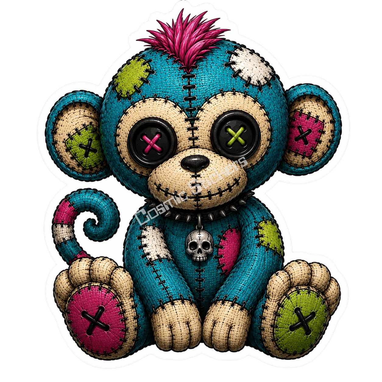 Adorable & Disturbed - Animal Collection - Monkey premium die-cut vinyl sticker by Cosmic Stickers