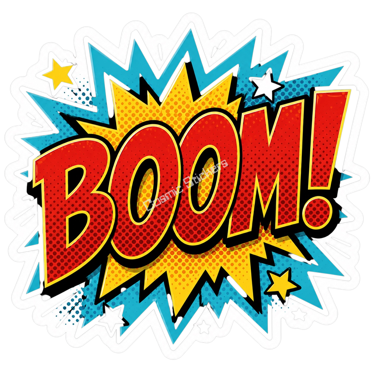 Cosmic Stickers - Boom! premium die-cut vinyl sticker by Cosmic Stickers