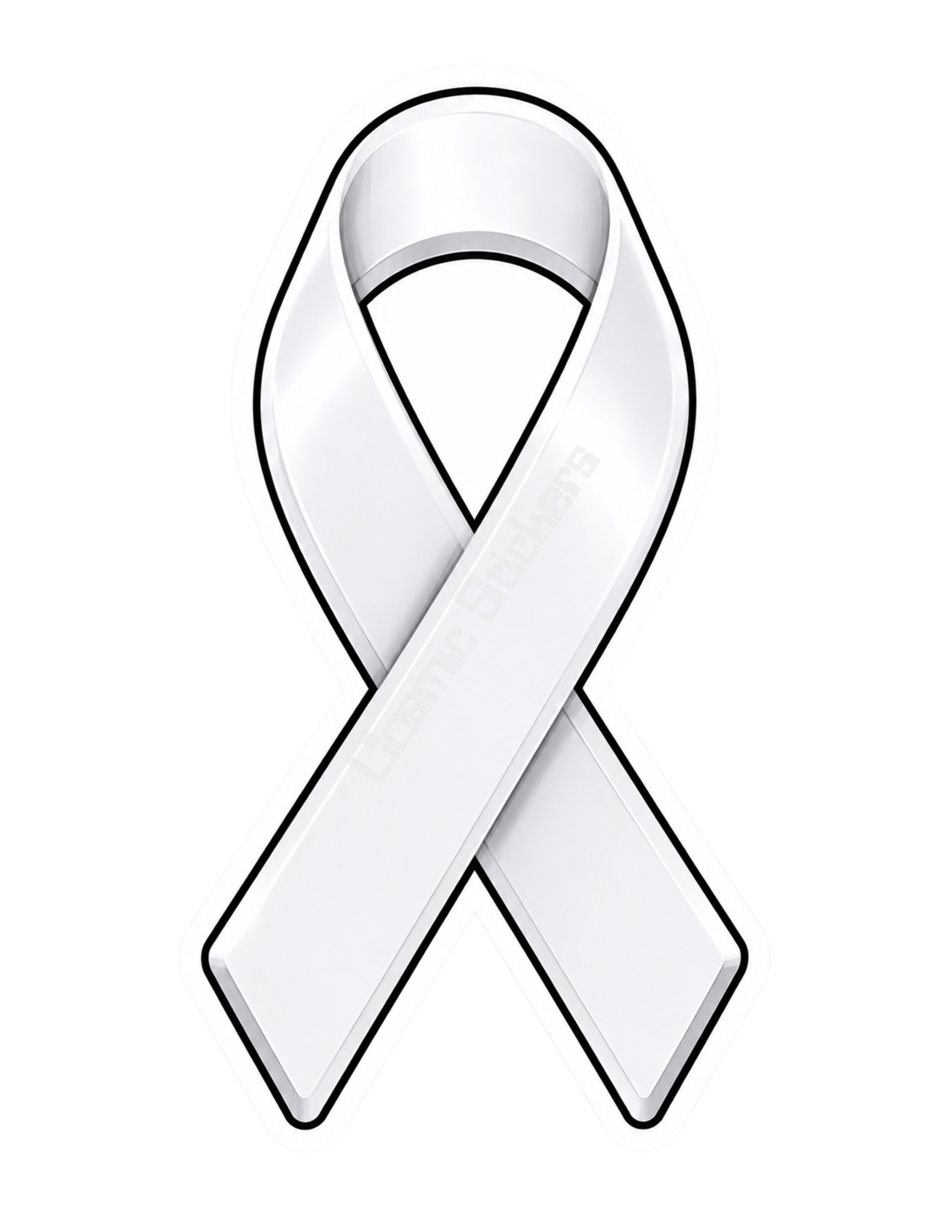 Awareness Ribbon Stickers - Lung Cancer