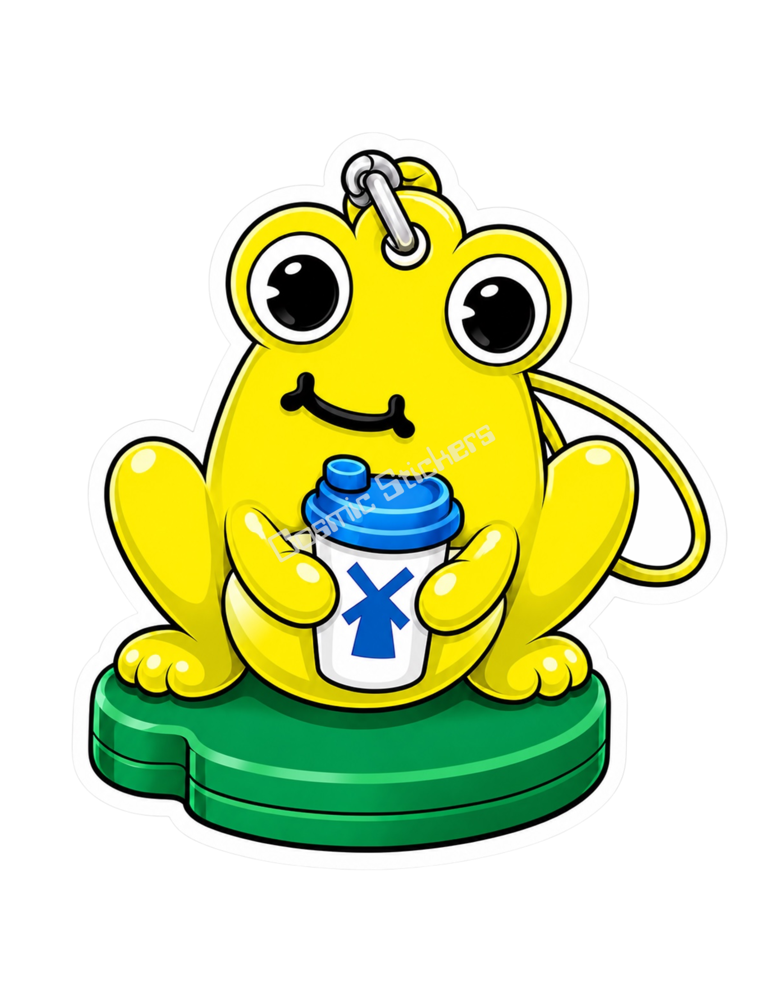 Dutch Frog Charm Drop (Sticker) #4 premium die-cut vinyl sticker by Cosmic Stickers