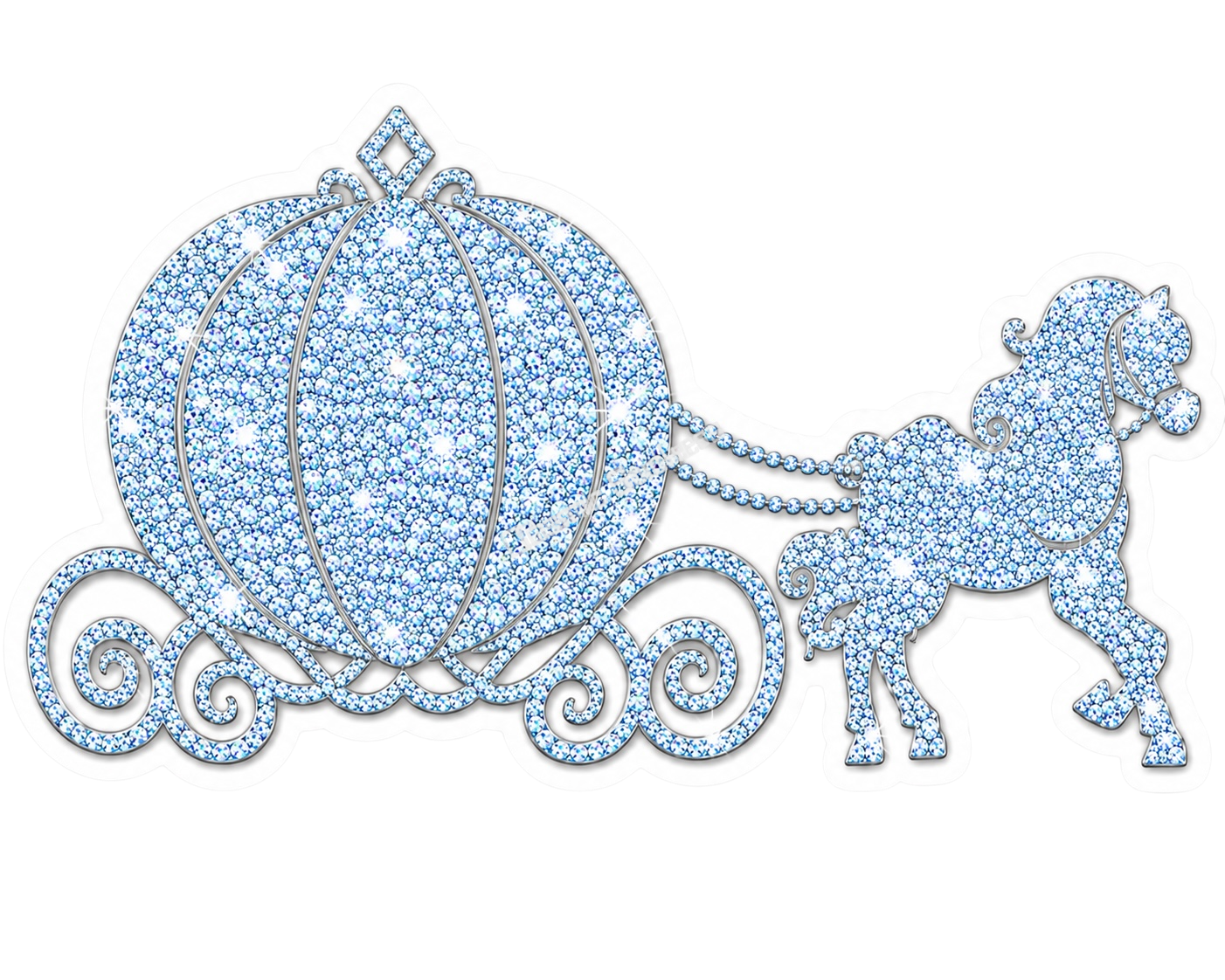 Horse & Carriage From That Theme Park - b-Diamond premium die-cut vinyl sticker by Cosmic Stickers