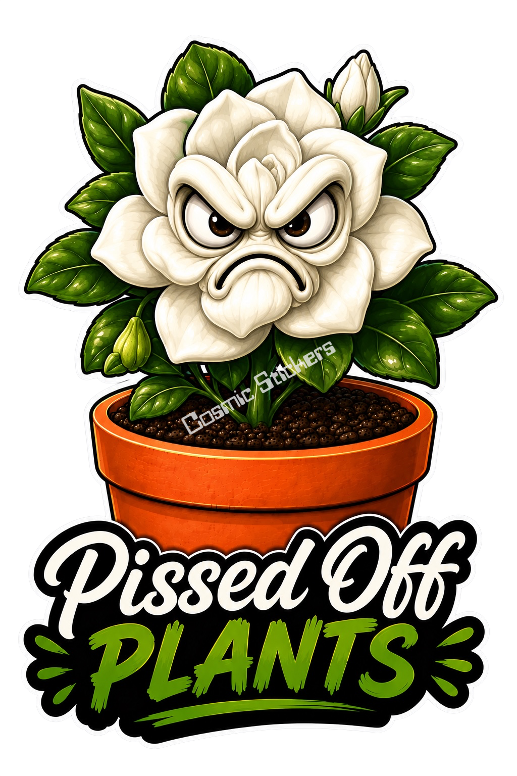Pissed Off Plants – No Patience Plant Vinyl Sticker