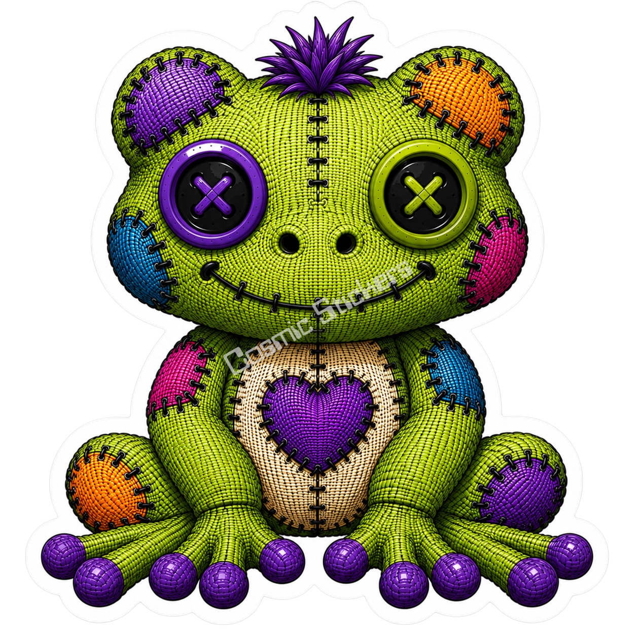 Adorable & Disturbed - Animal Collection - Frog premium die-cut vinyl sticker by Cosmic Stickers