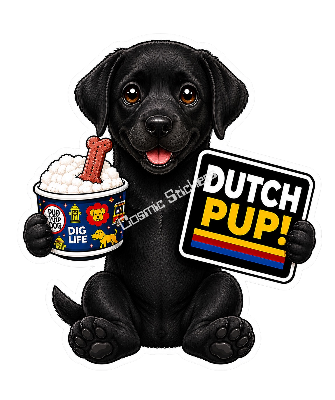 Fan-Made Dutch Pups! - Labrador Retriever Vinyl Sticker
