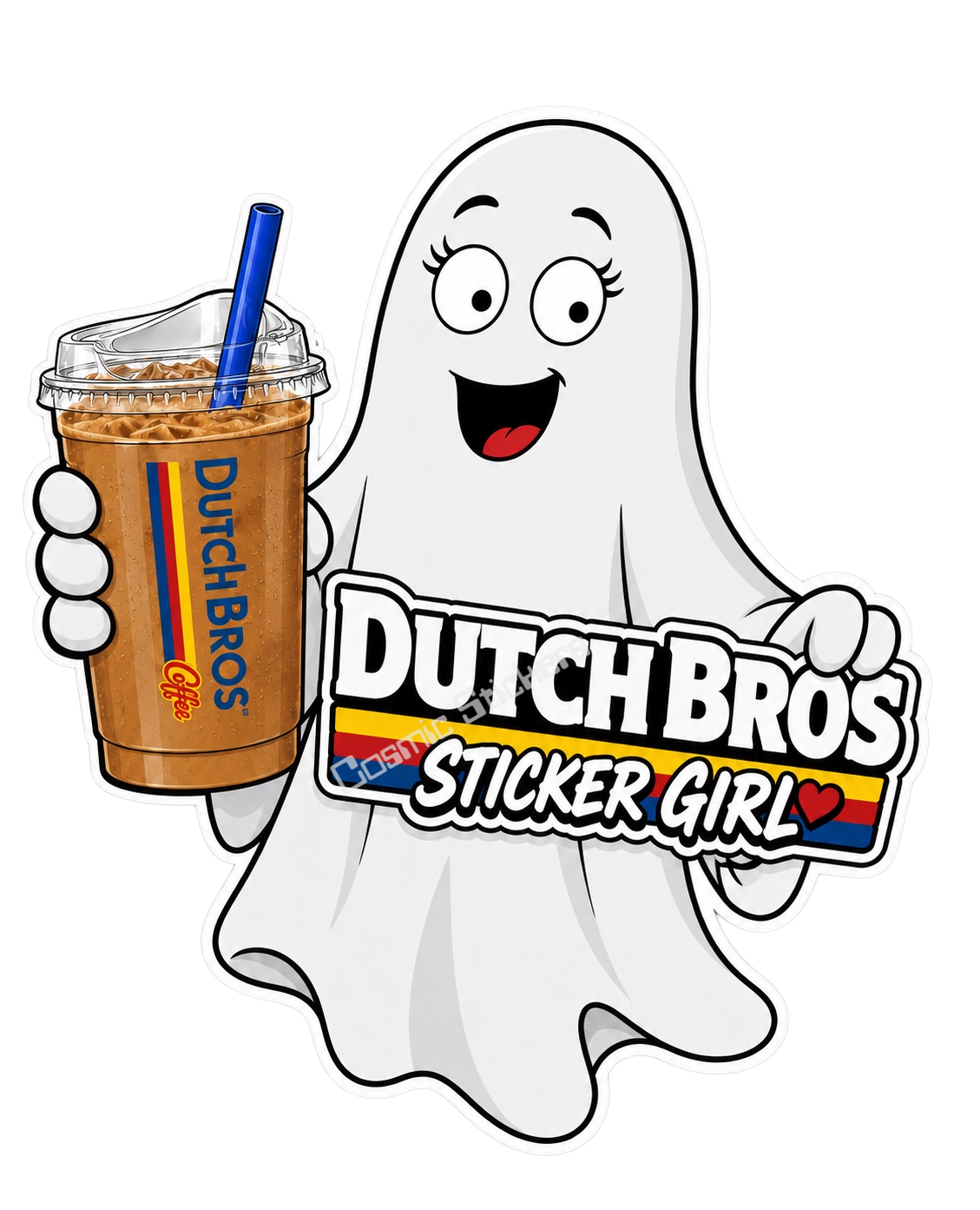 Fan-Made Boo Crew – Caffeine Haunt | Dutch Bros Inspired Vinyl Sticker