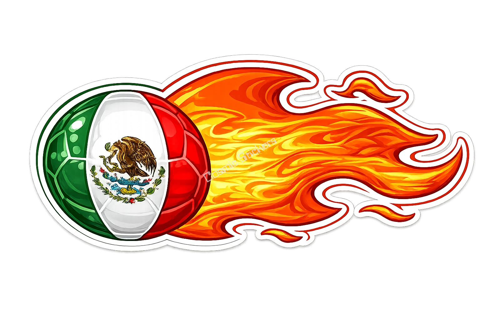 Soccer Ball w/Flames (Mexico)