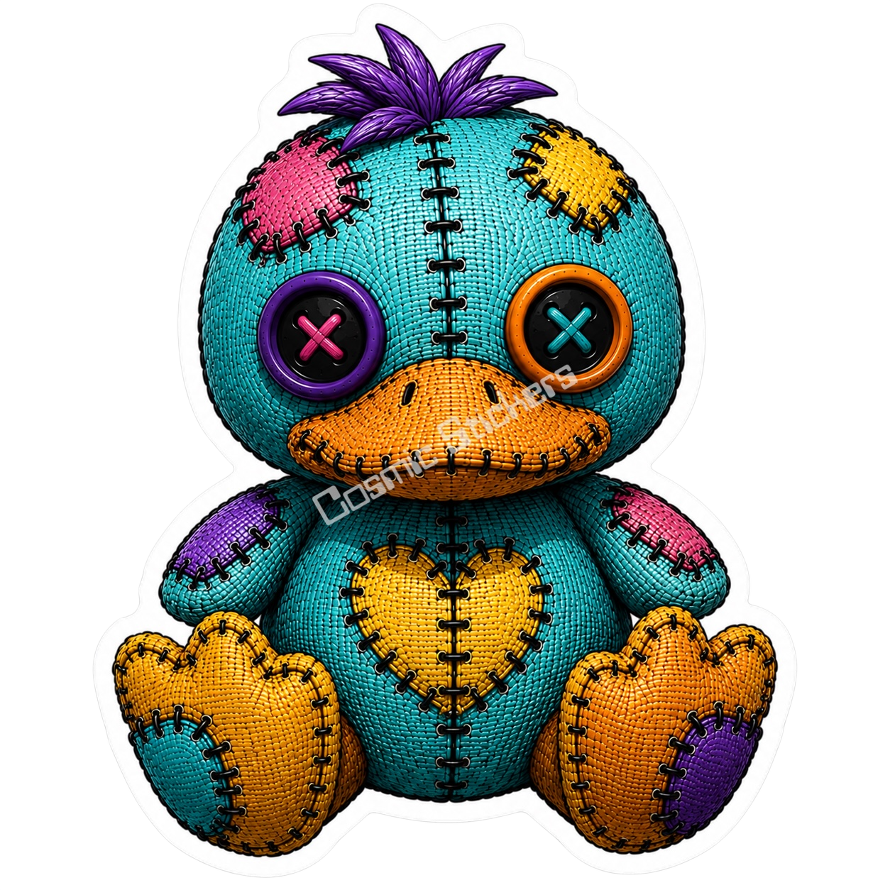 Adorable & Disturbed - Animal Collection - Duck premium die-cut vinyl sticker by Cosmic Stickers