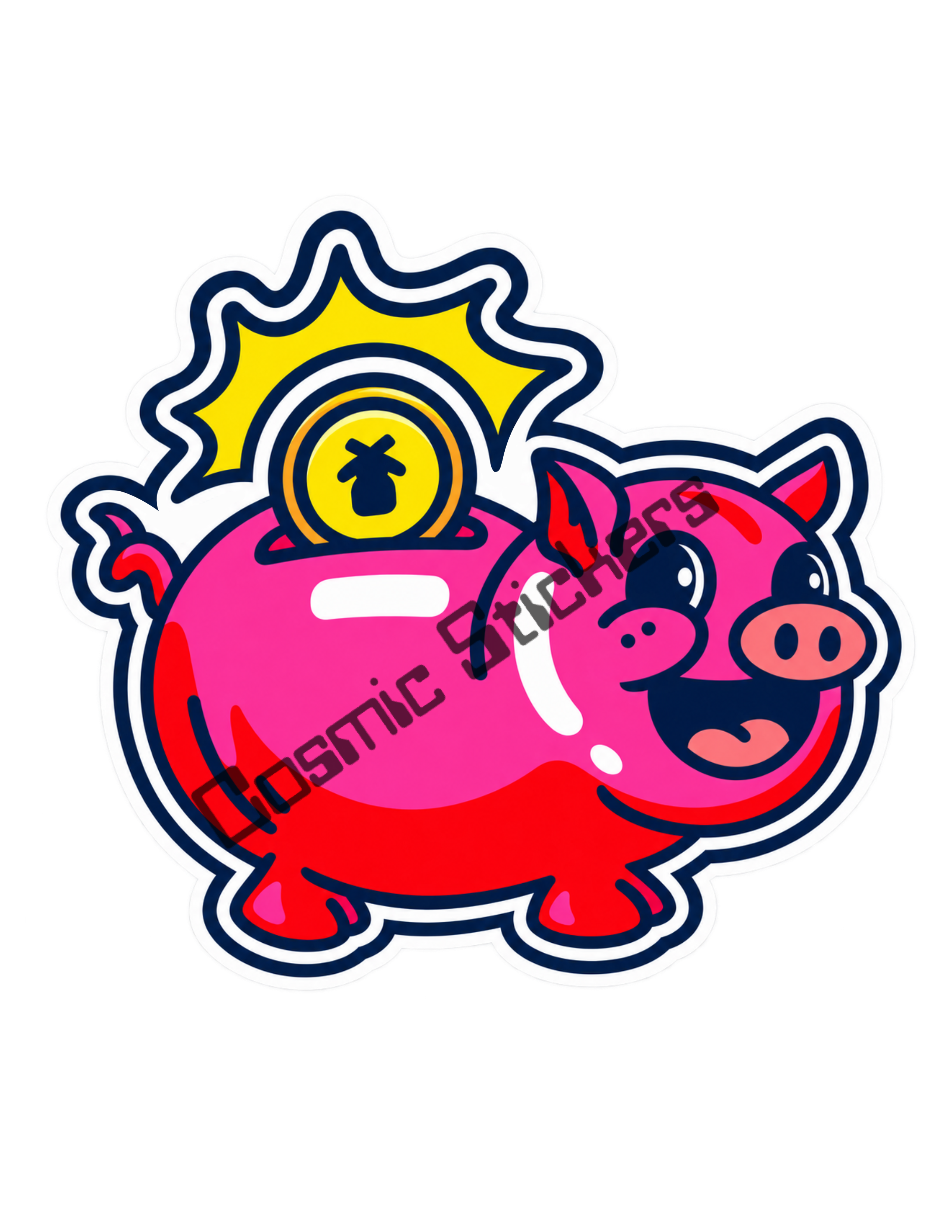 Fan-Made Dutch Bros Lucky Piggy Bank Sticker