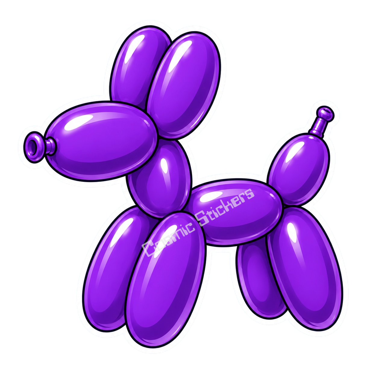 Balloon Animal Stickers - Purple