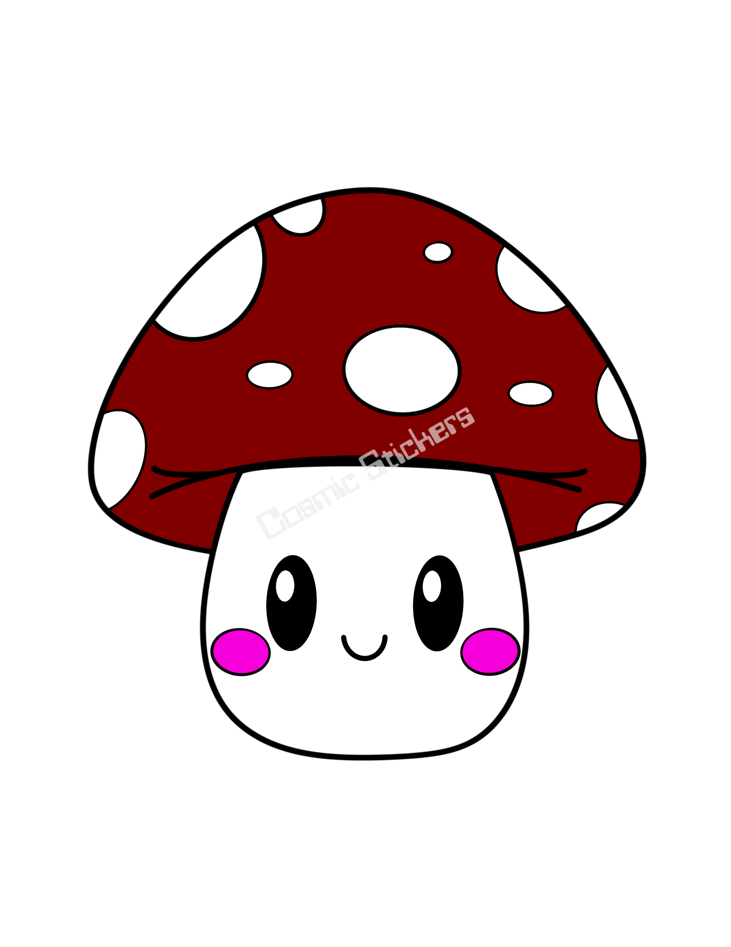 Cosmic Stickers - Red Mushroom