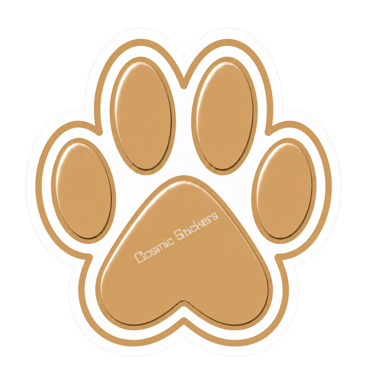 Dog Paw Print - Tan