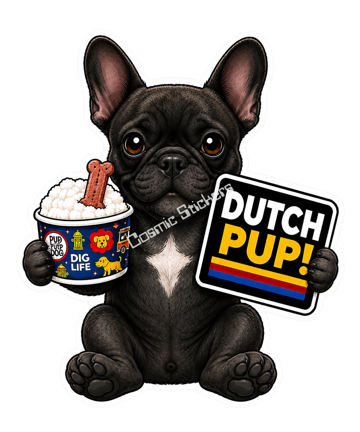 Fan-Made Dutch Pups! - French Bulldog Vinyl Sticker