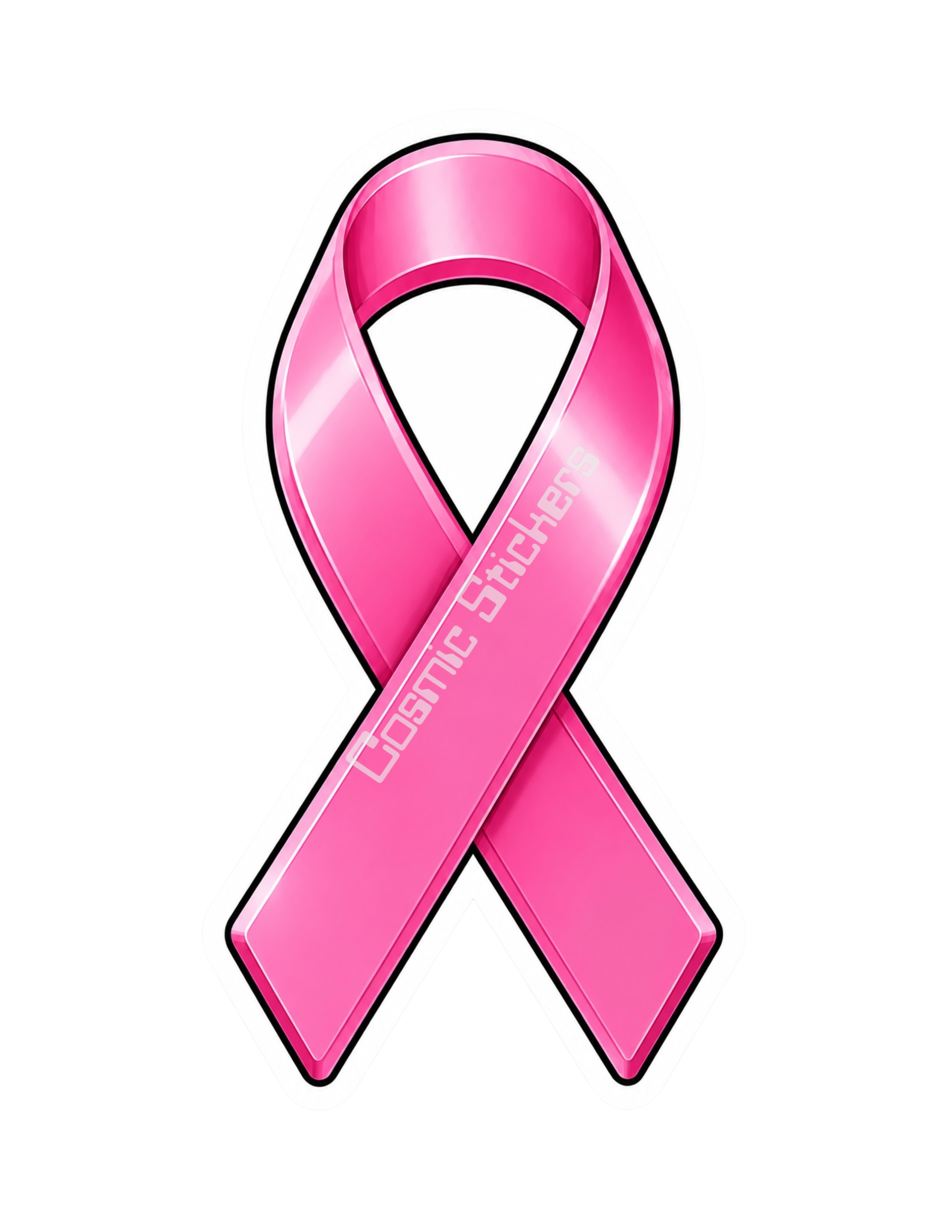 Awareness Ribbon Stickers - Breast Cancer