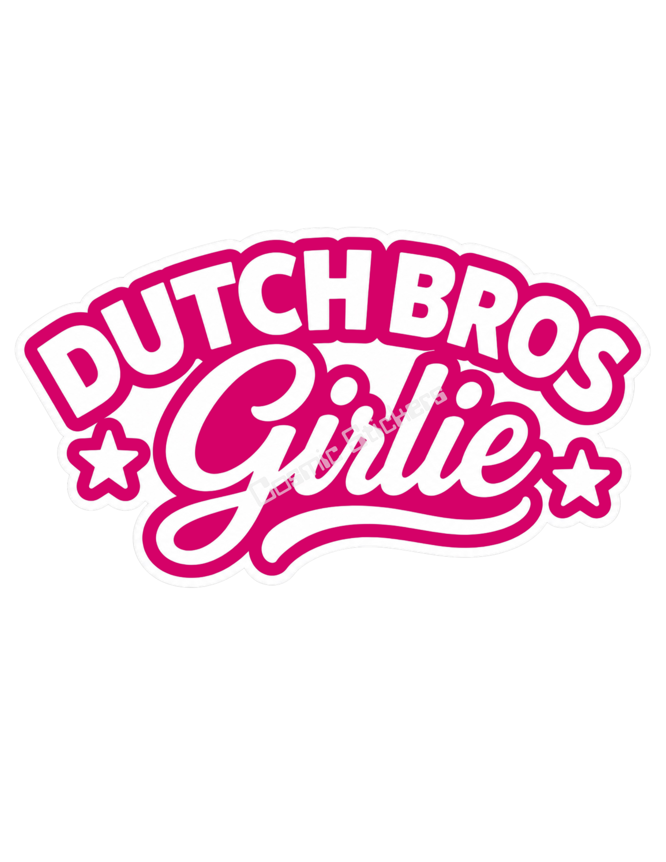 Dutch Bros Girlie - Pink & White