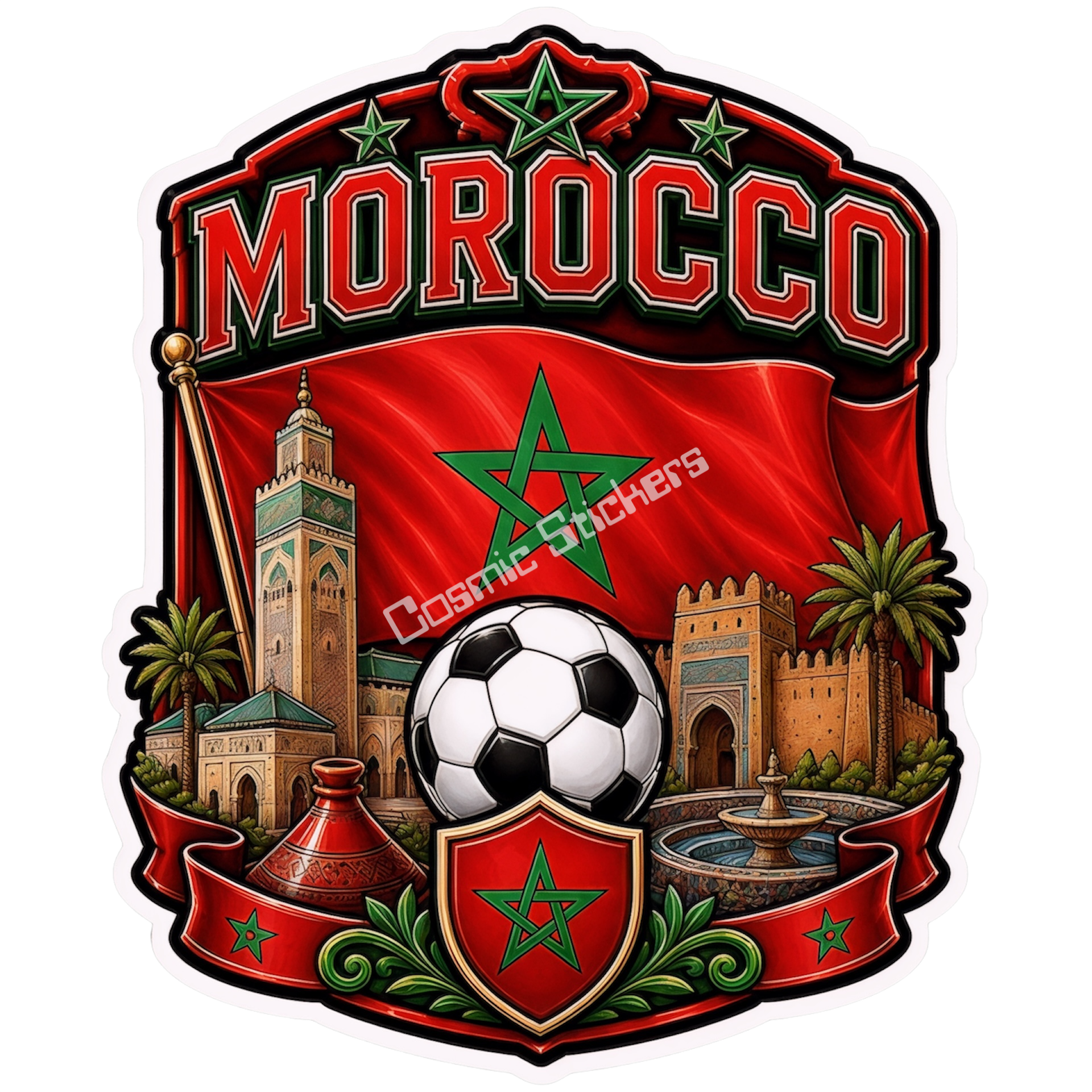 Morocco Soccer Flag