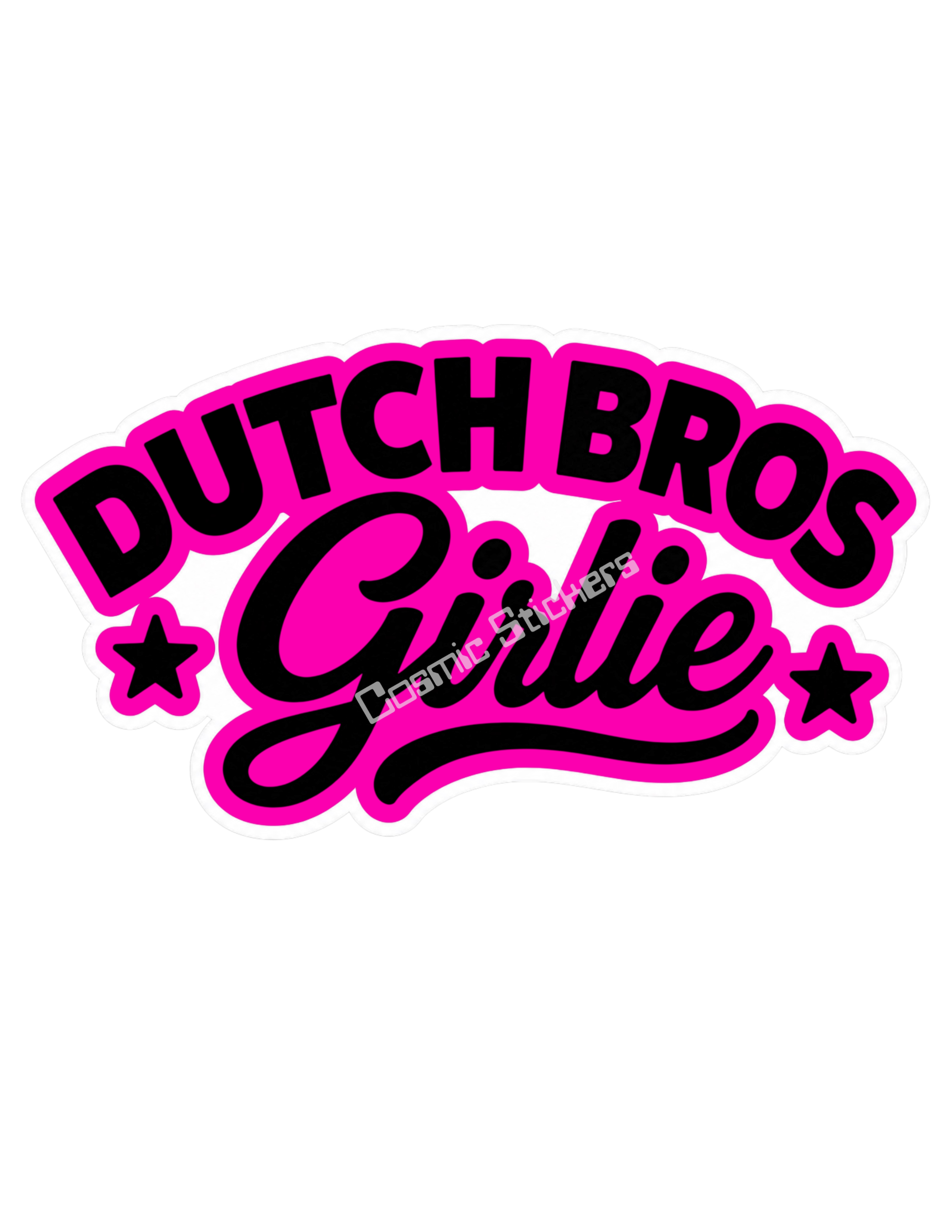 Dutch Bros Girlie - Dark Pink & Black